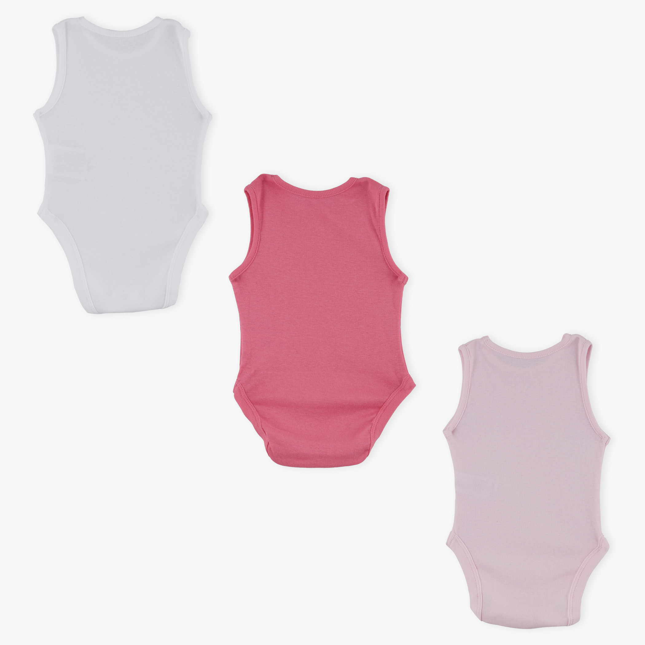 أفرول بدون أكمام وبياقة مستديرة من جونيوز - طقم من 3 قطع-baby-girls-clothing-bodysuits-image-2