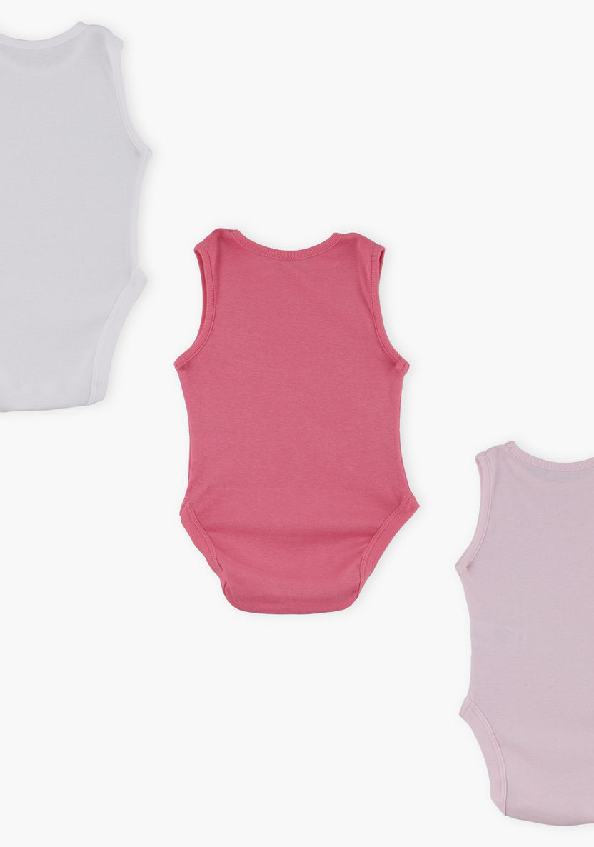 Juniors Round Neck Sleeveless Bodysuit - Set of 3-Multipacks-image-1