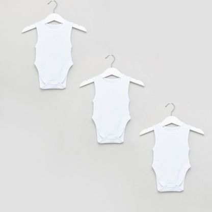 Juniors Sleeveless Cotton Bodysuit - Set of 3