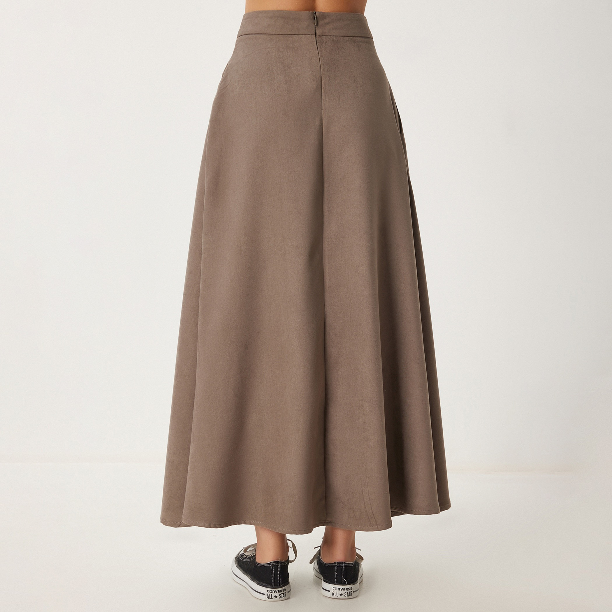 تنورة ماكسي نسائية عالية الناطق من براون جاكارد إسطنبول إسطنبول-women-clothing-bottoms-skirts-image-8