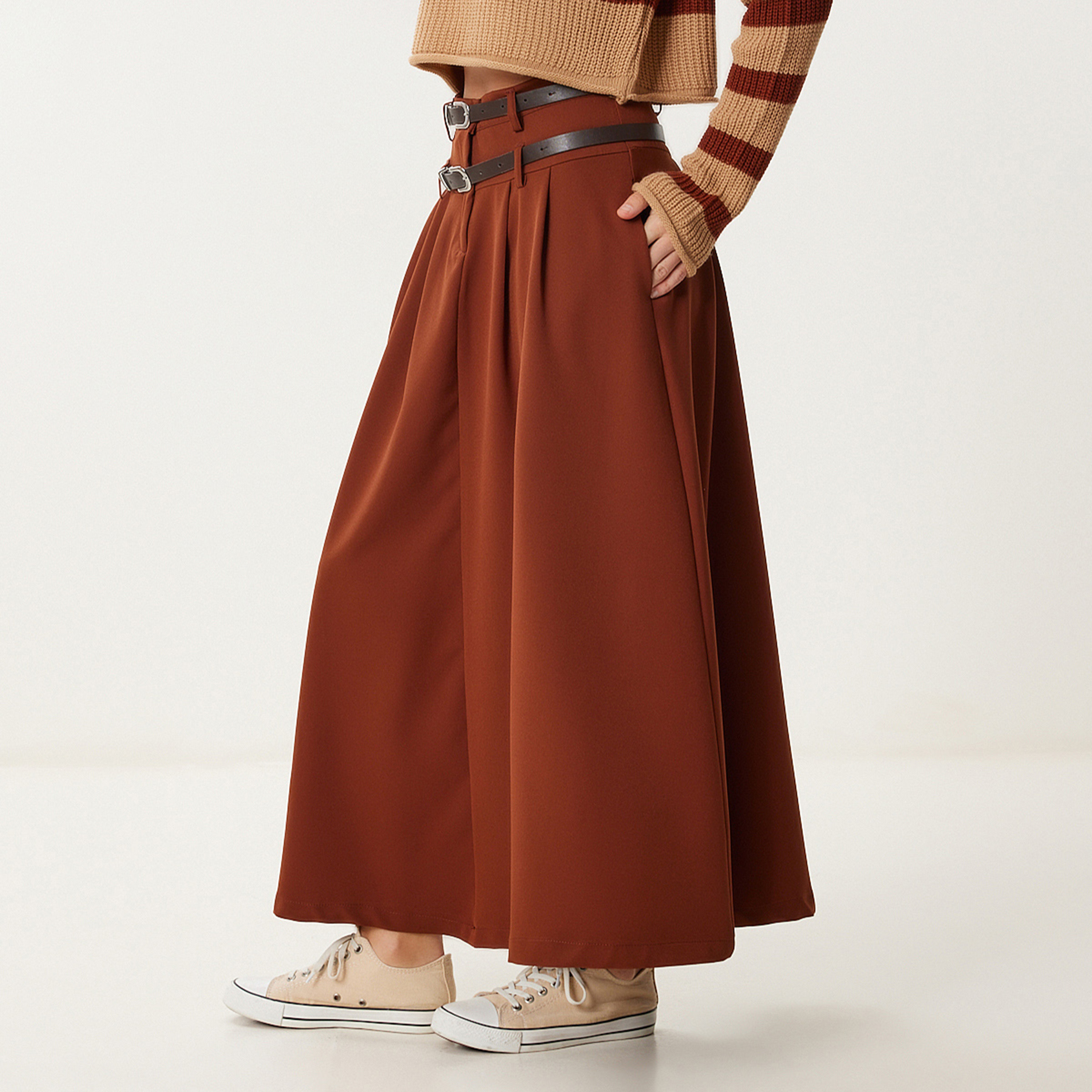 Happiness Istanbul Flared Women's Maxi Skirt-women-clothing-bottoms-skirts-image-4