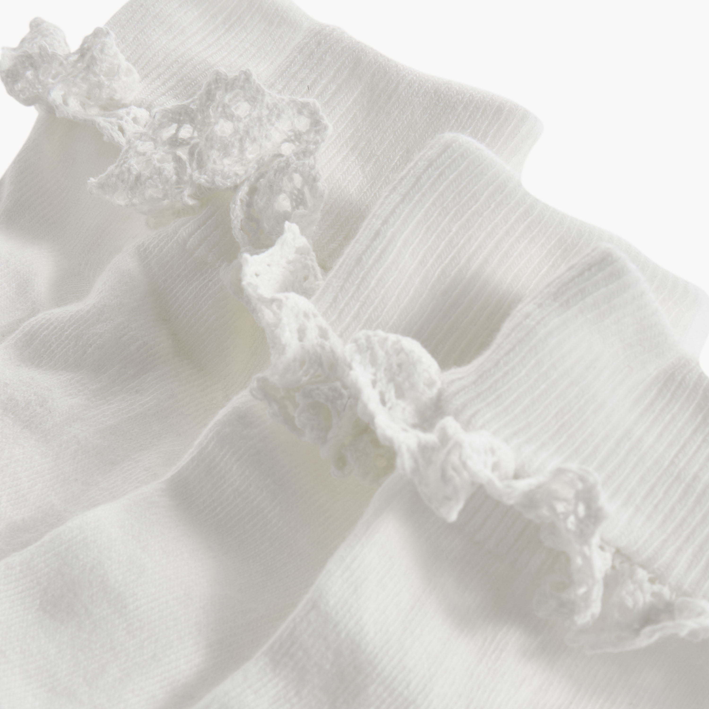 Little Missy Ruffle Detail Ankle Length Socks - Set of 3-girls-accessories-socks-image-4