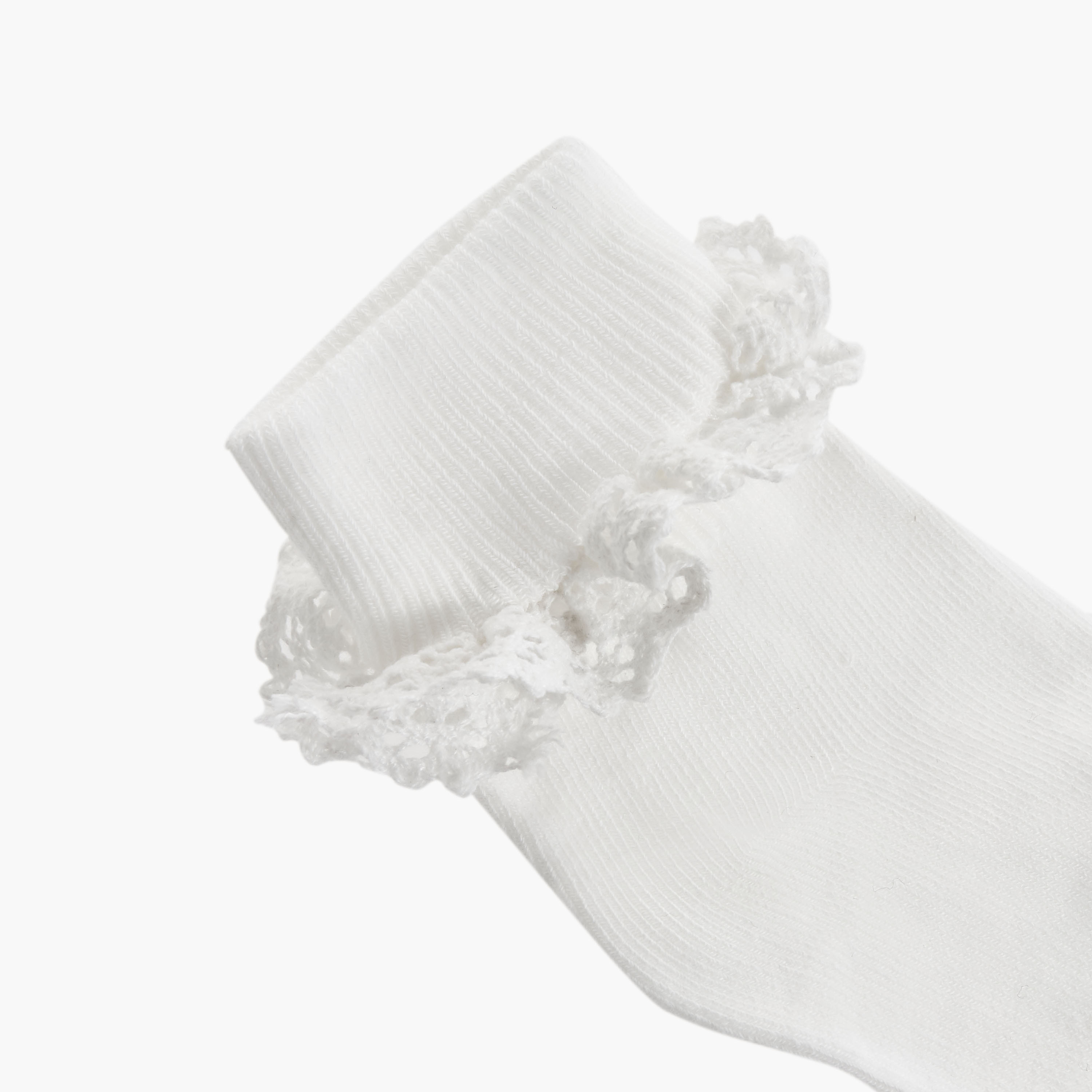 Little Missy Ruffle Detail Ankle Length Socks - Set of 3-girls-accessories-socks-image-5