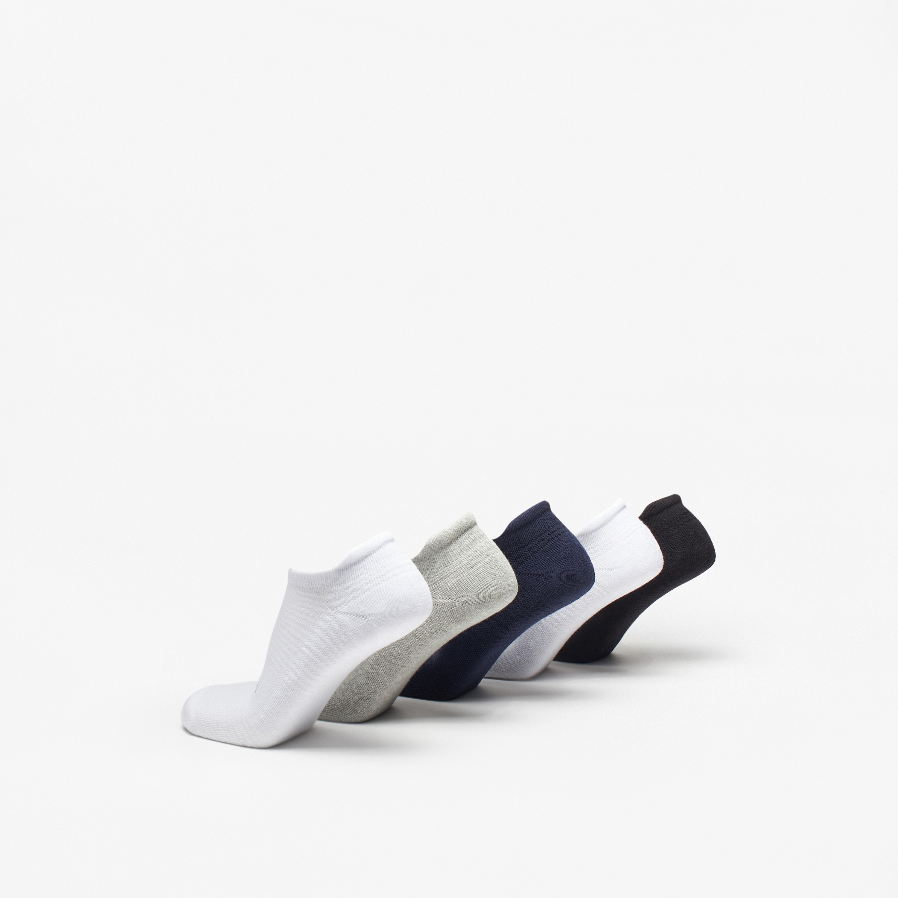 طقم جوارب رياضية موسّدة 5 أزواج بطول الكاحل وتفاصيل الشعار من كابا-men-socks-image-3