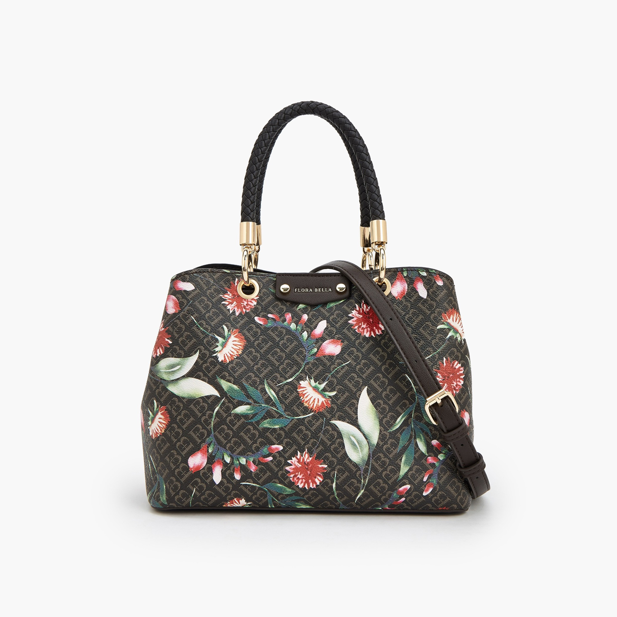 شنطة توتي بمقابض مزدوجة وطبعات مونوجرام زهرية من فلورا بيلا-women-bagsandwallets-handbags-image-1
