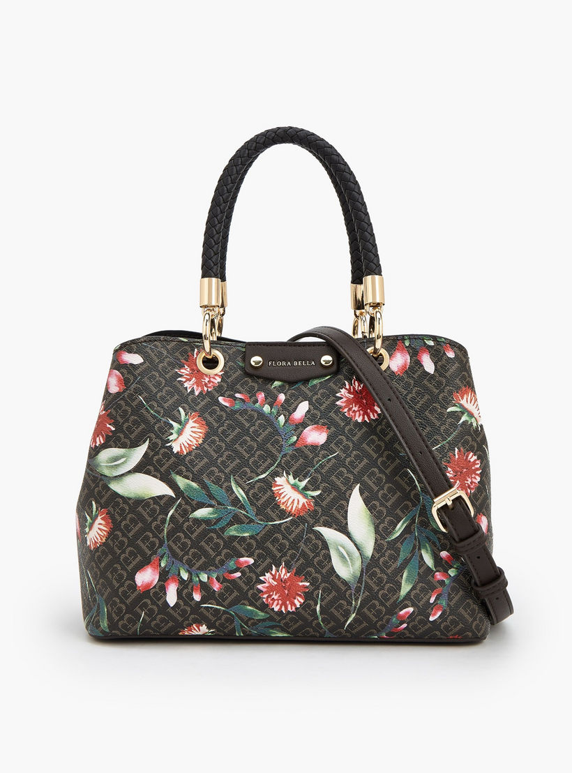 شنطة توتي بمقابض مزدوجة وطبعات مونوجرام زهرية من فلورا بيلا-women-bagsandwallets-handbags-image-1