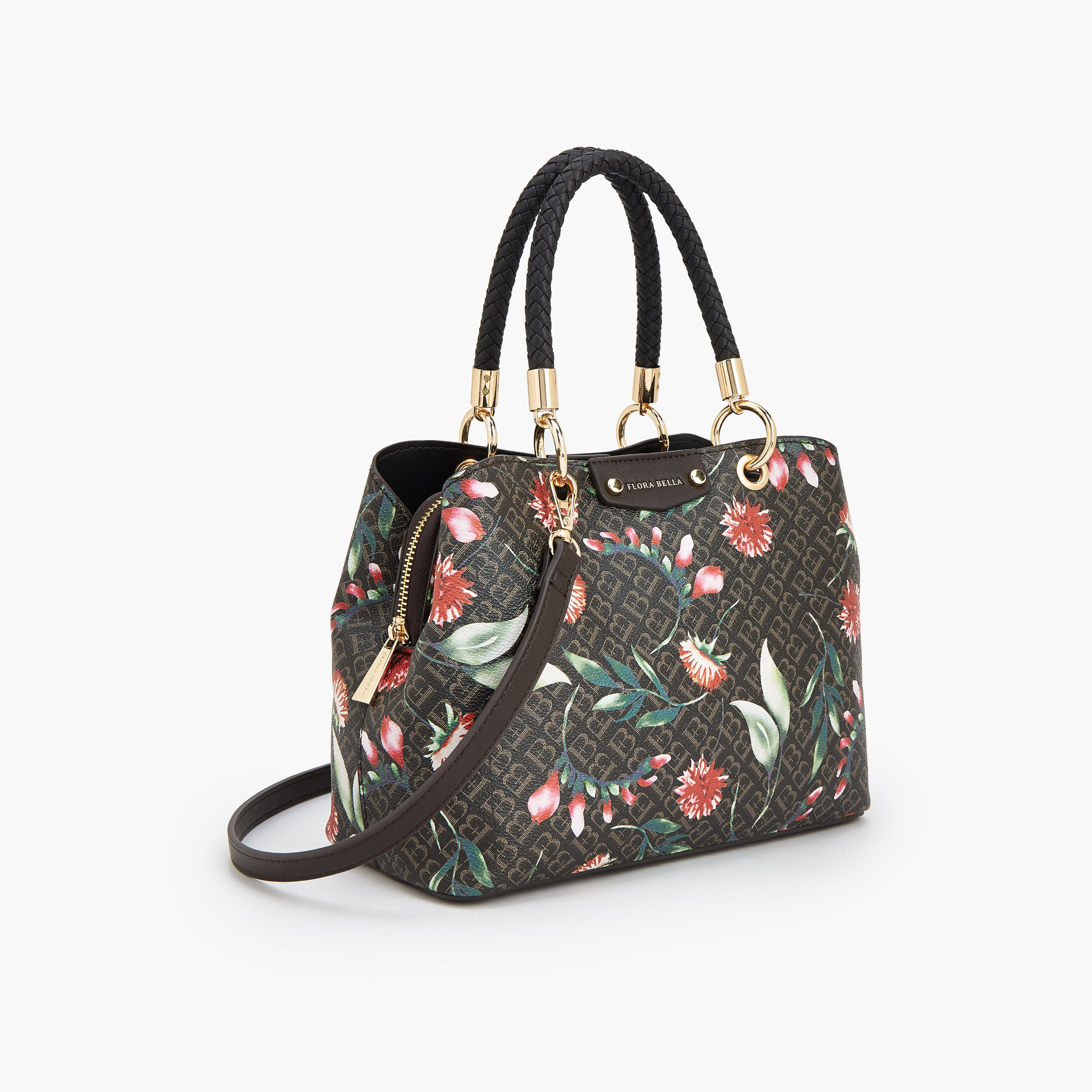 شنطة توتي بمقابض مزدوجة وطبعات مونوجرام زهرية من فلورا بيلا-women-bagsandwallets-handbags-image-4