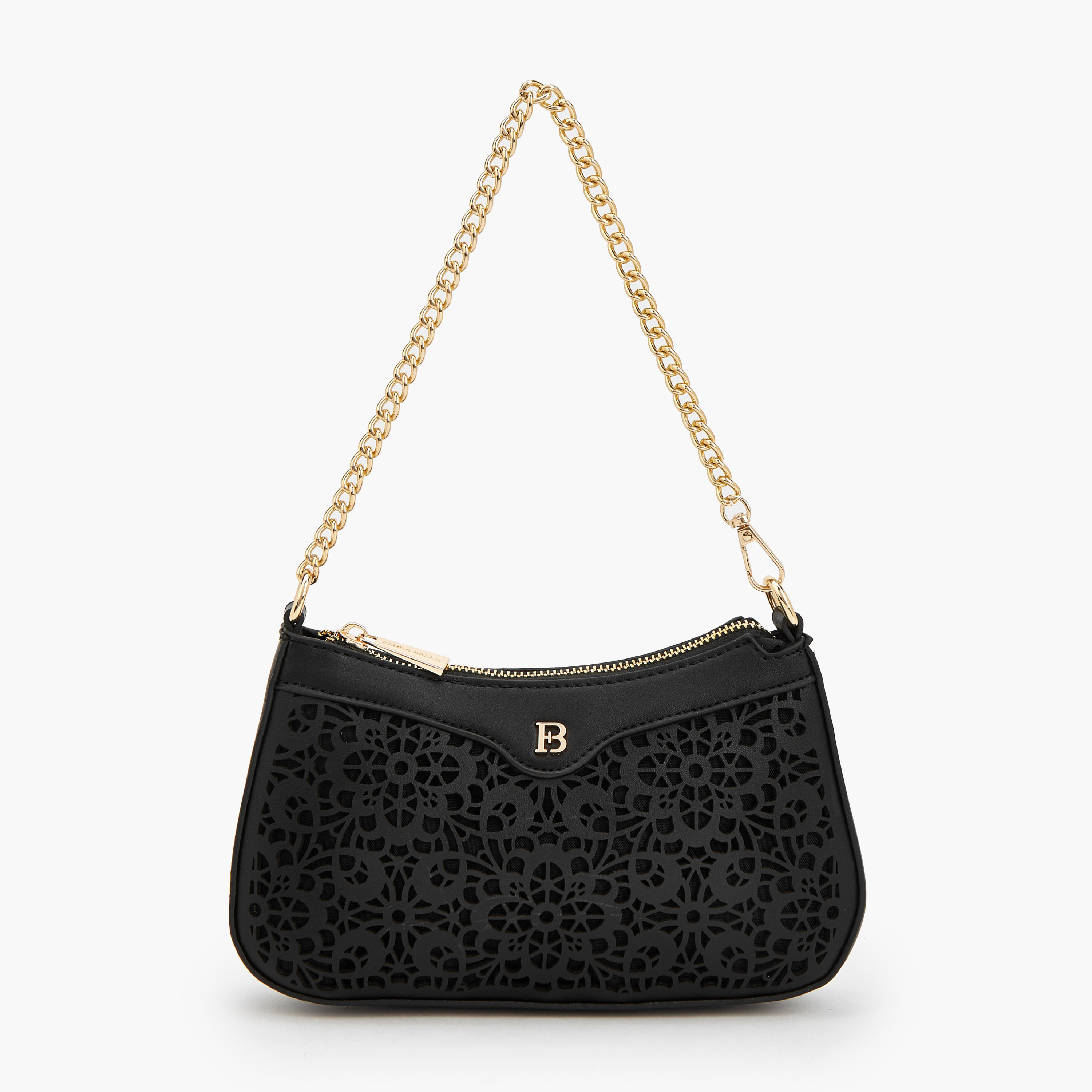 Flora Bella Laser Cut Shoulder Bag with Zip Closure-women-bagsandwallets-handbags-image-1