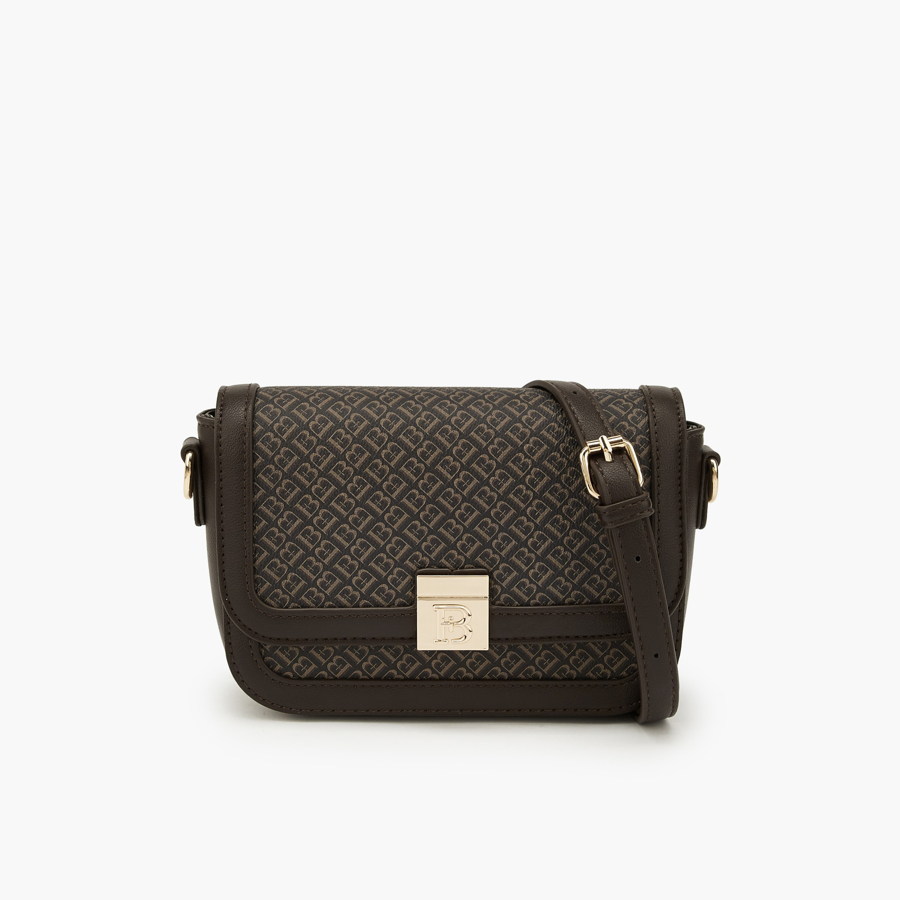 شنطة كروس بودي طبعة المونوغرام وحزام قابل للفصل من فلورا بيلا-women-bagsandwallets-handbags-image-1