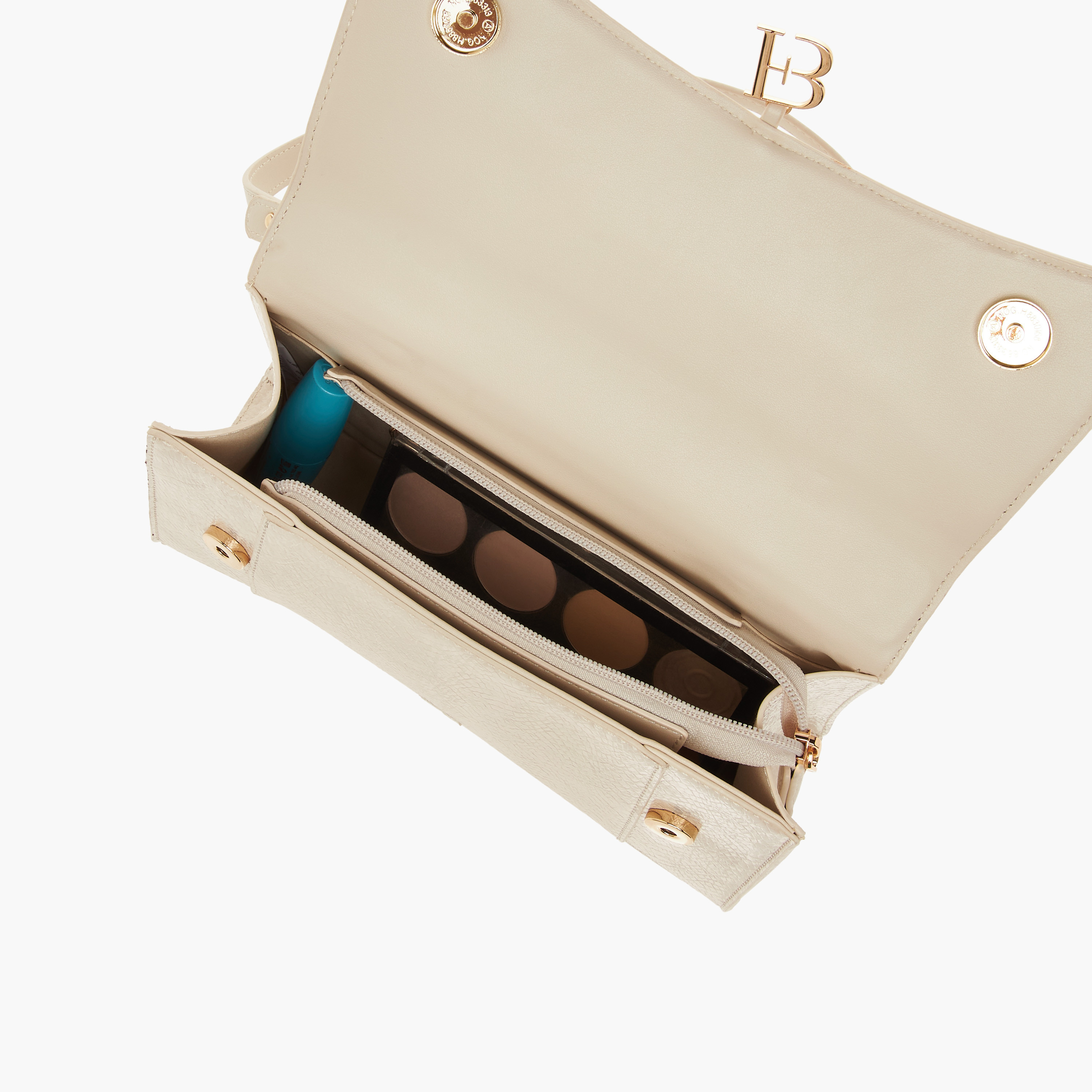 Flora Bella Textured Shoulder Bag with Chain Strap and Button Closure-women-bagsandwallets-handbags-image-5