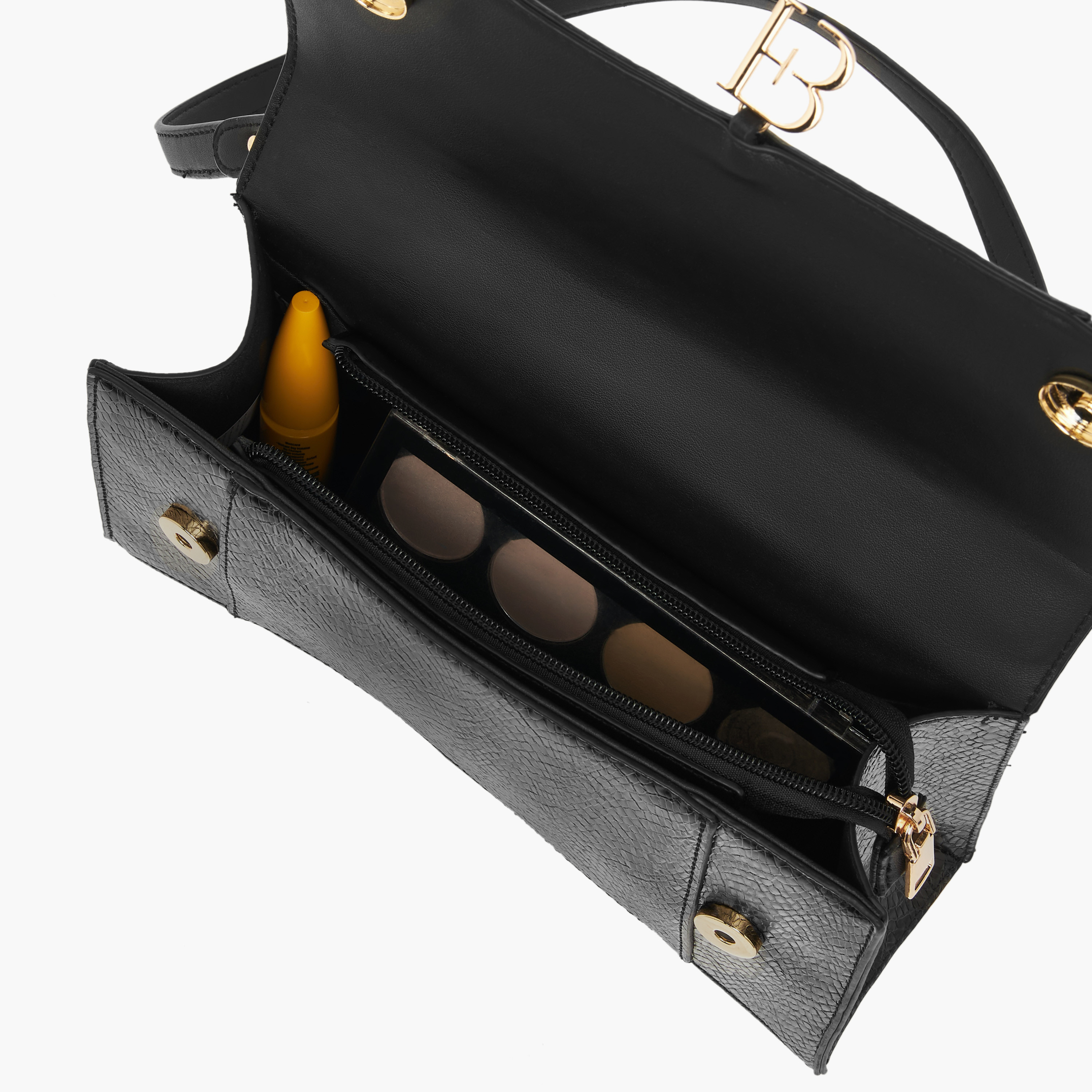 Flora Bella Textured Shoulder Bag with Chain Strap and Button Closure-women-bagsandwallets-handbags-image-6