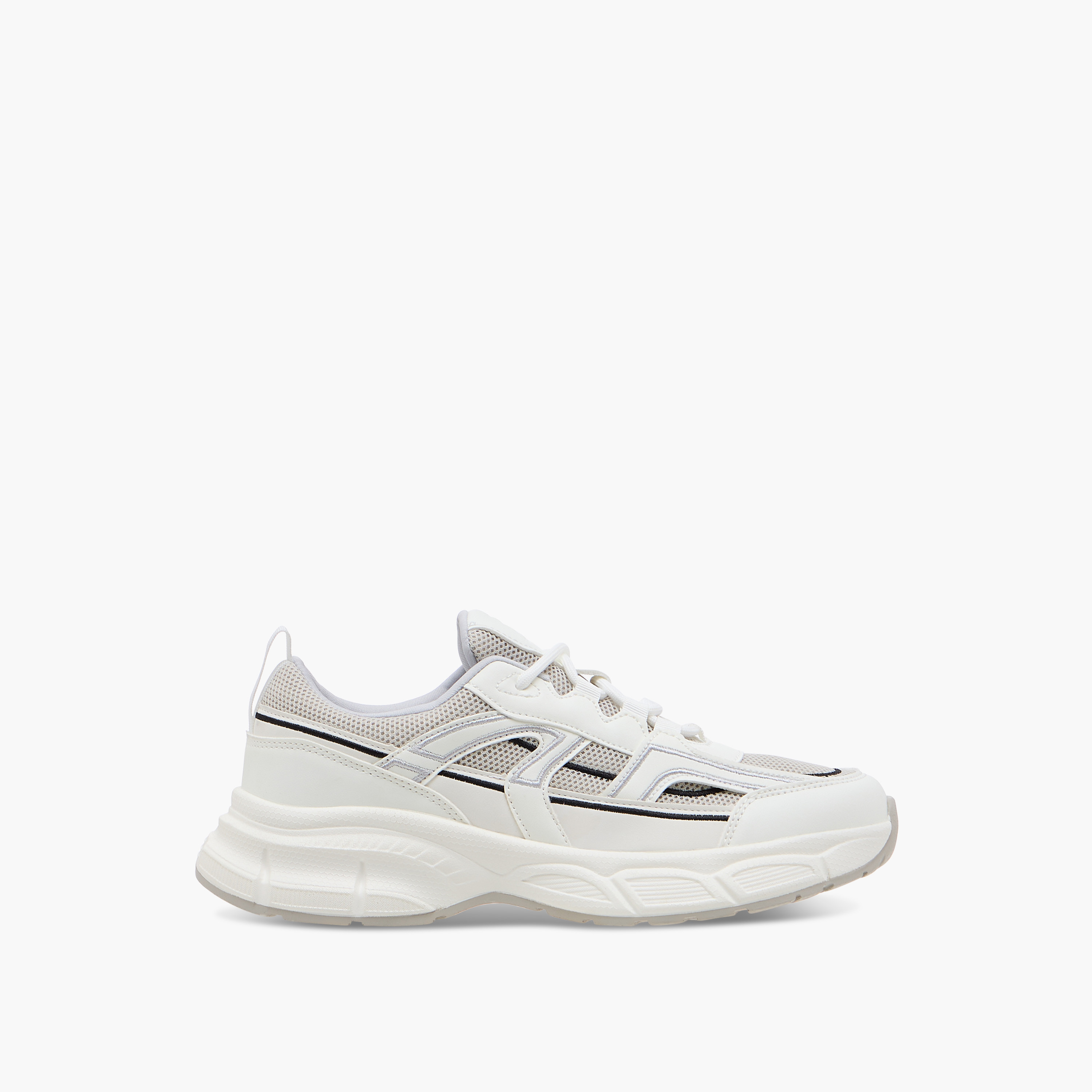 Flora Bella Panelled Sneakers with Lace-Up Closure-women-shoes-sneakers-image-3