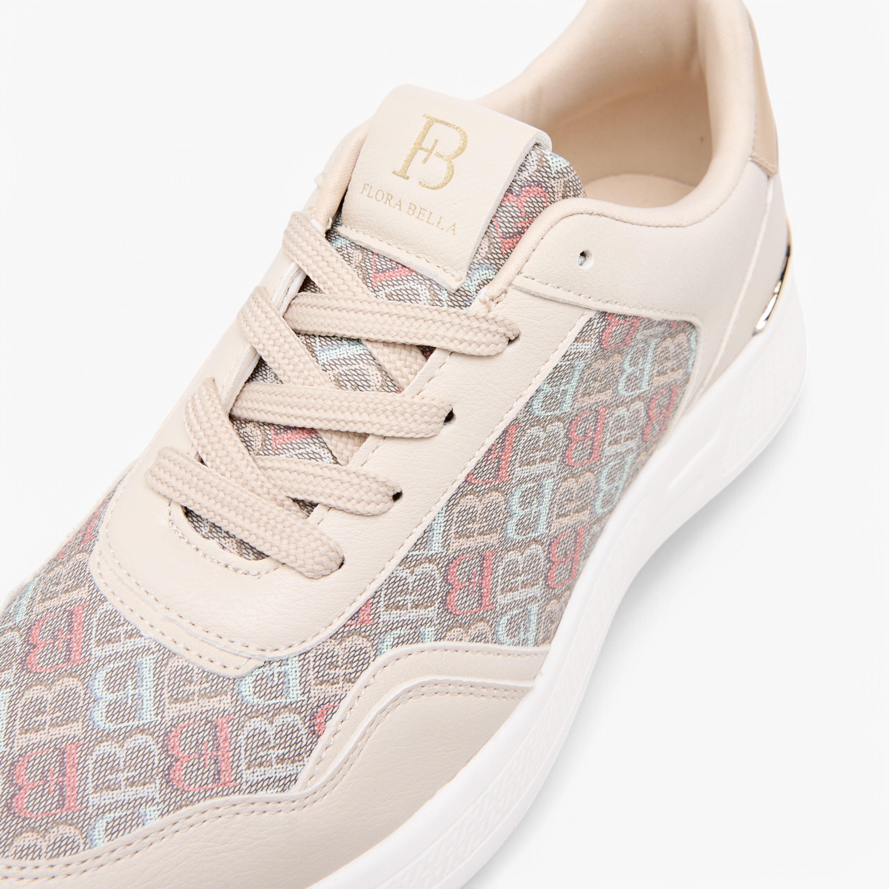 Flora Bella Monogram Print Lace-Up Sneakers-women-shoes-sneakers-image-4