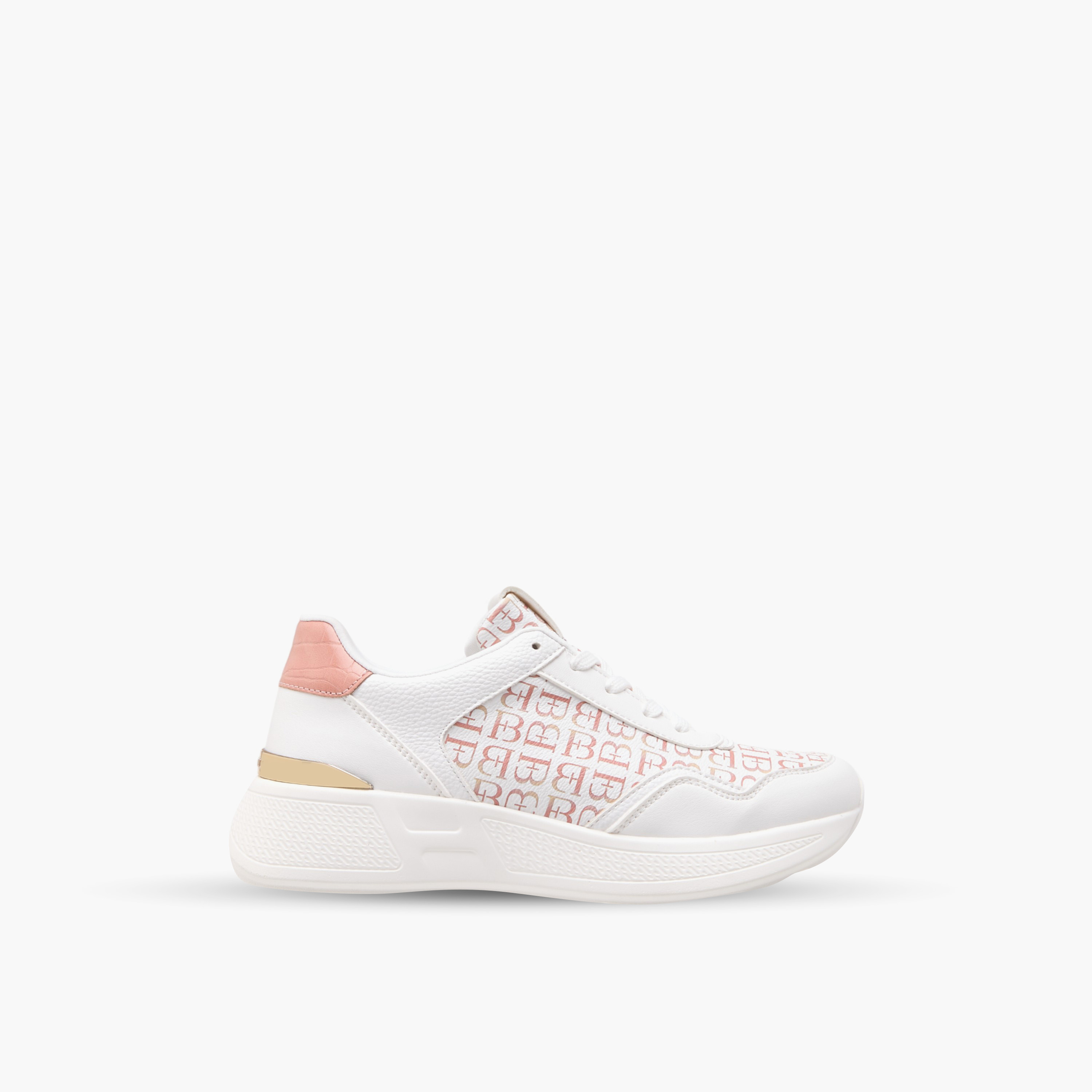حذاء سنيكرز برباط إغلاق وطبعات مونوجرام من فلورا بيلا-women-shoes-sneakers-image-3
