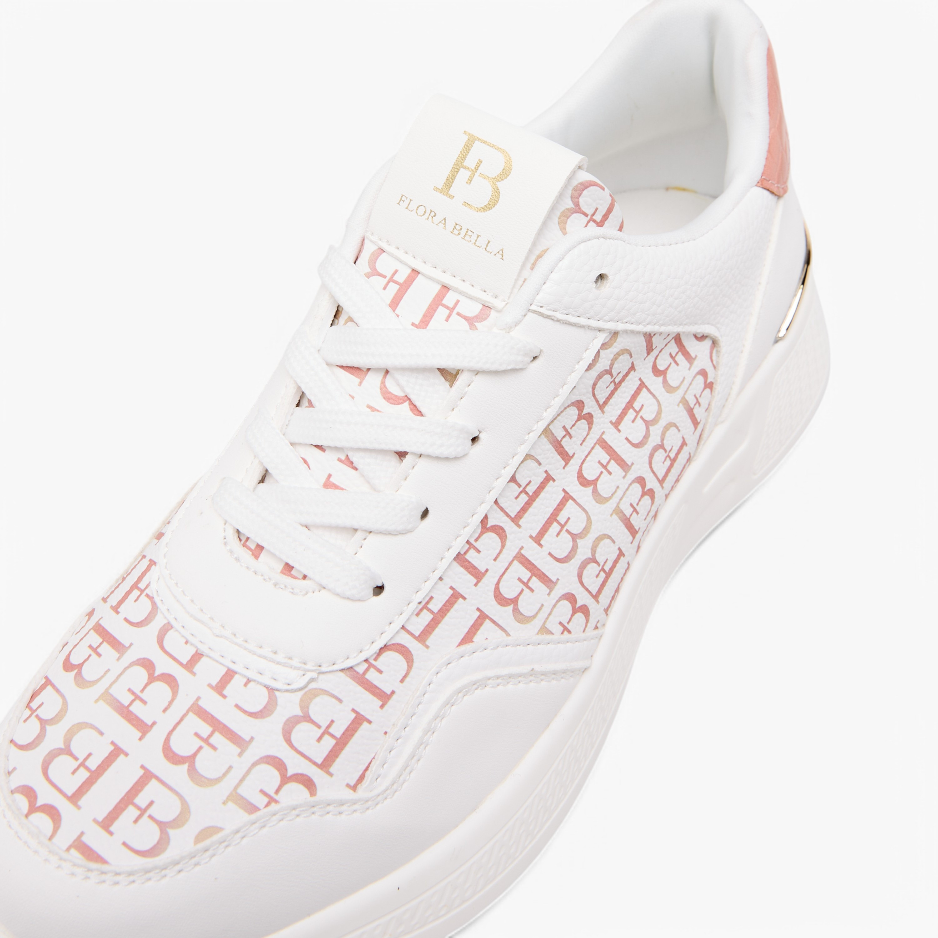 حذاء سنيكرز برباط إغلاق وطبعات مونوجرام من فلورا بيلا-women-shoes-sneakers-image-4