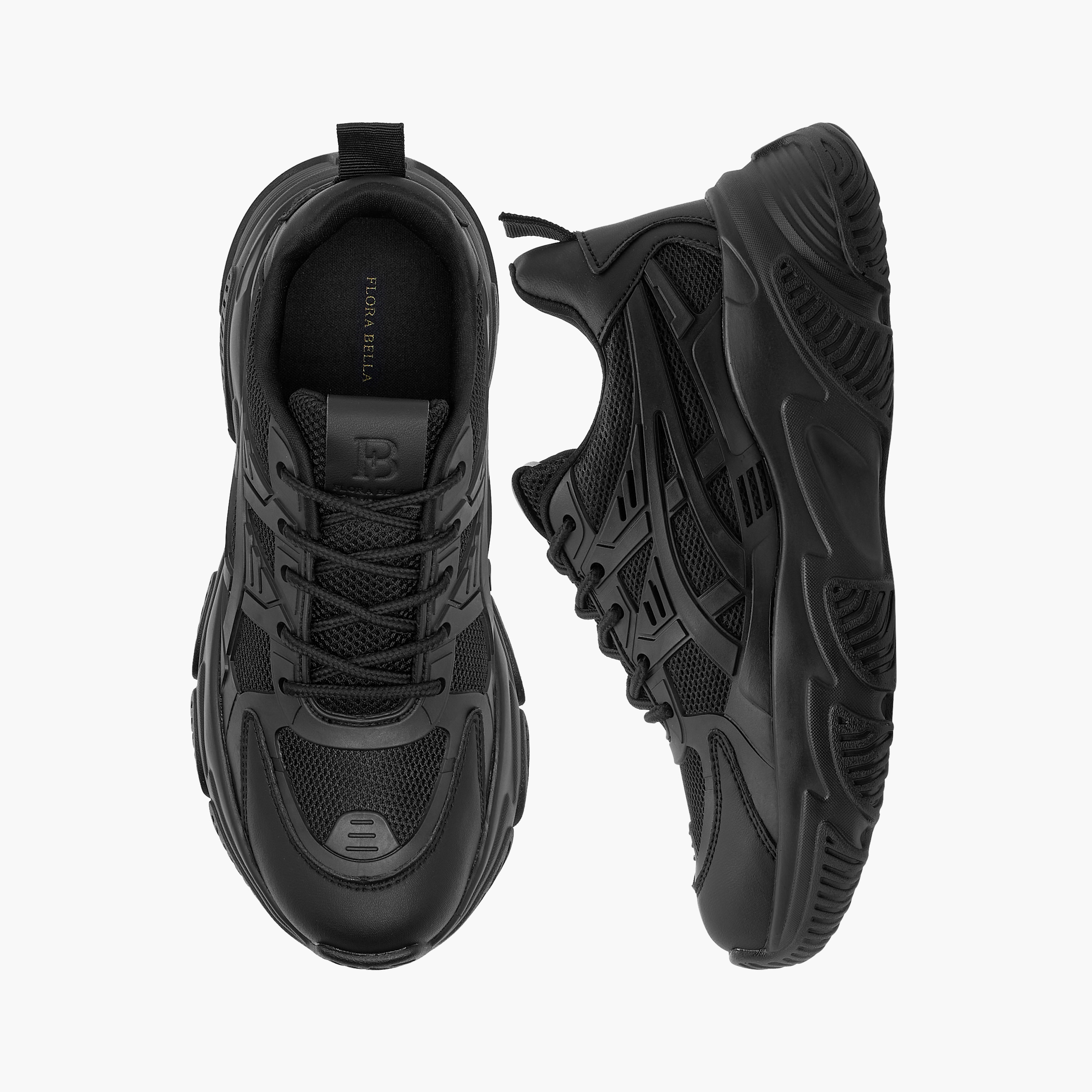 Flora Bella Panelled Sneakers with Lace-Up Closure-women-shoes-sneakers-image-1