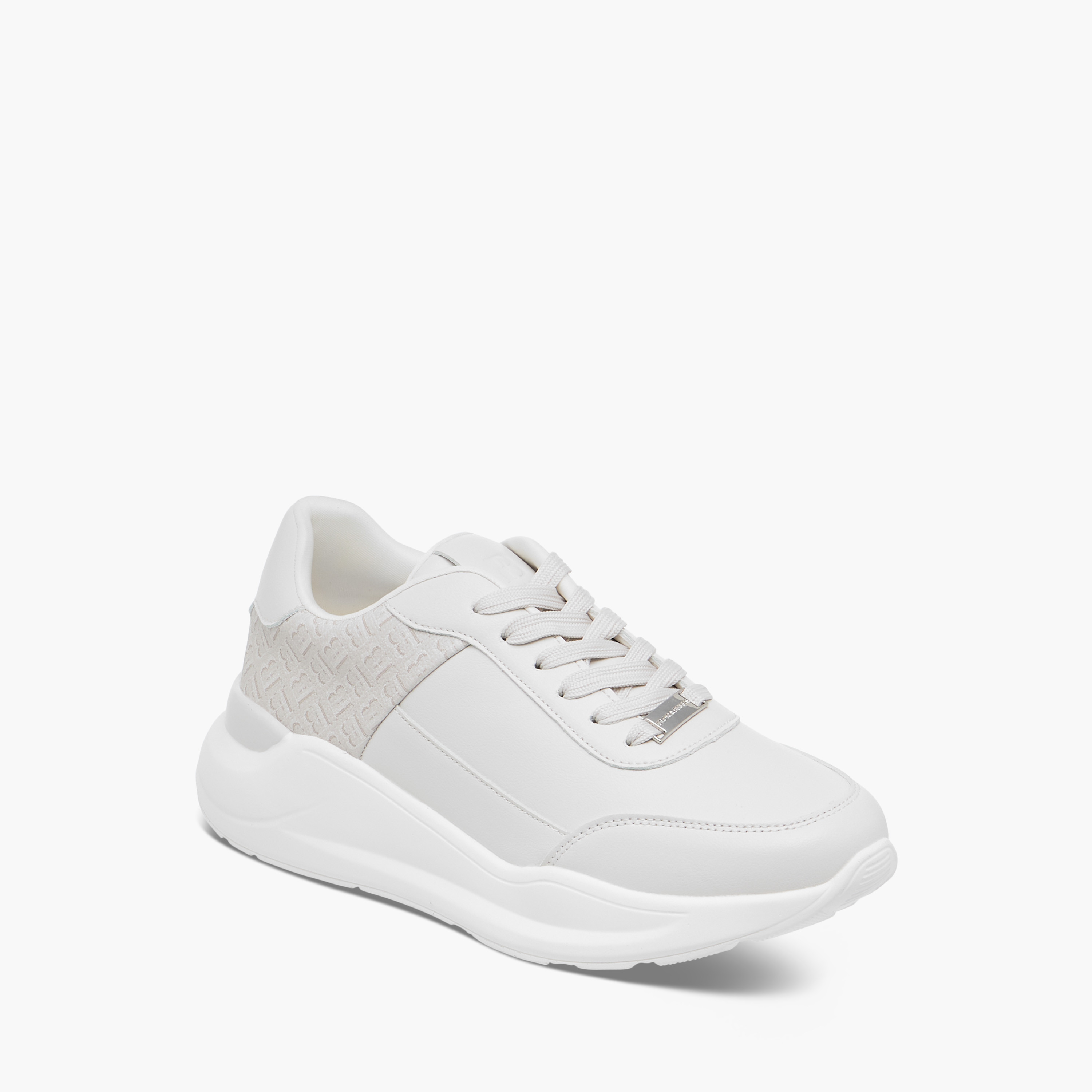 Flora Bella Monogram Textured Sneakers with Lace-Up Closure-women-shoes-sneakers-image-2