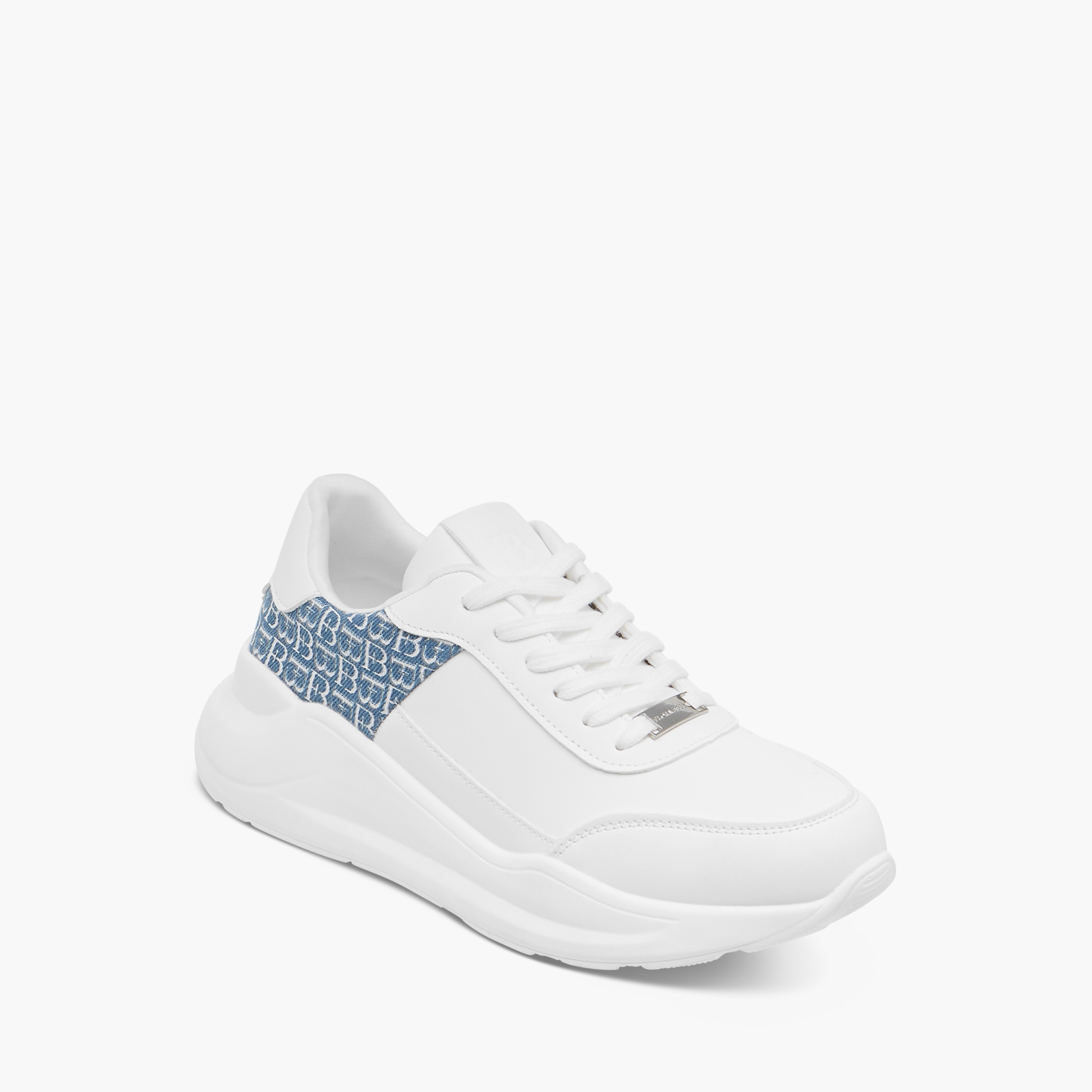 Flora Bella Monogram Textured Sneakers with Lace-Up Closure-women-shoes-sneakers-image-2