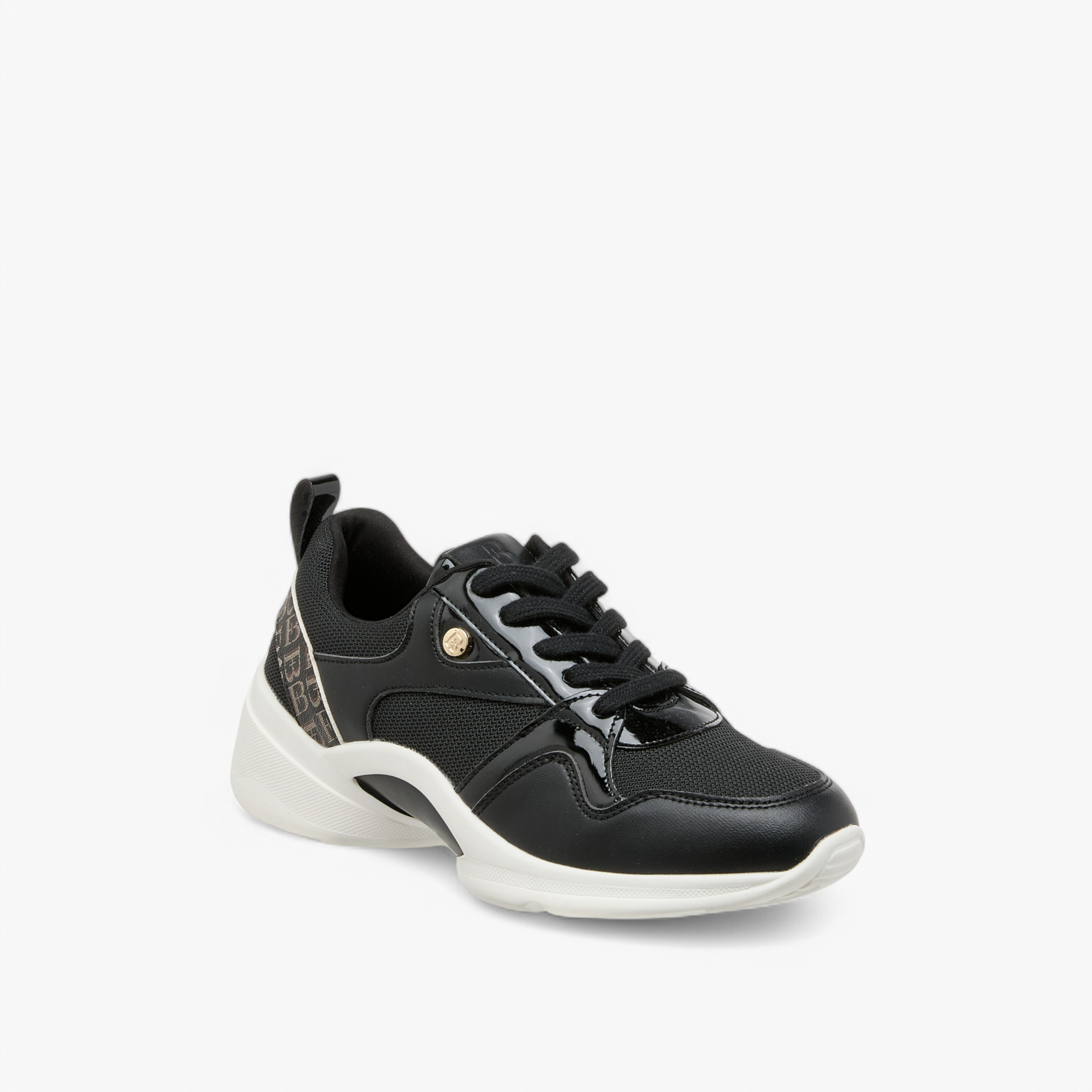 Flora Bella Monogram Detail Lace-Up Sneakers-women-shoes-sneakers-image-2