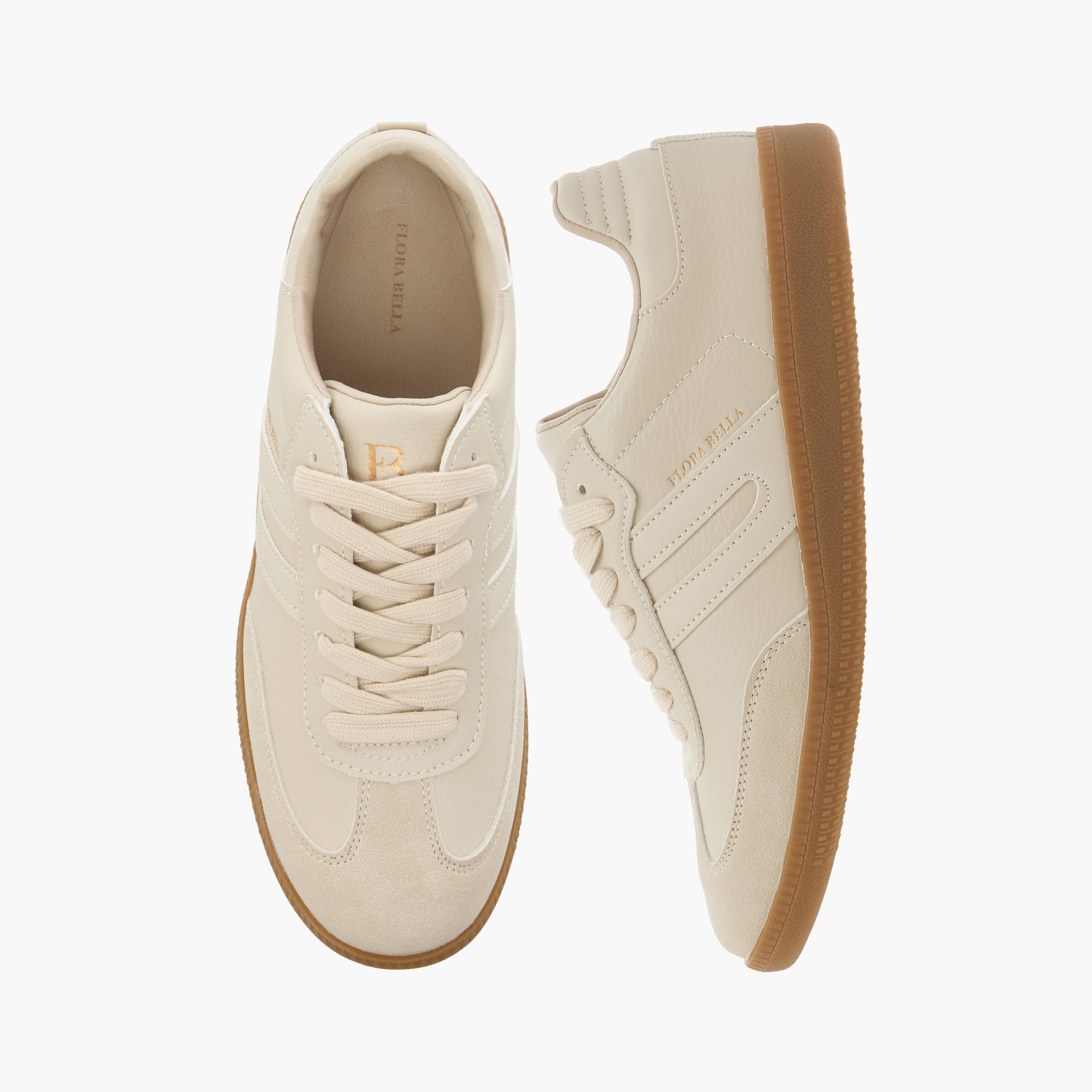 Flora Bella Panelled Sneakers with Lace-Up Closure-women-shoes-sneakers-image-1