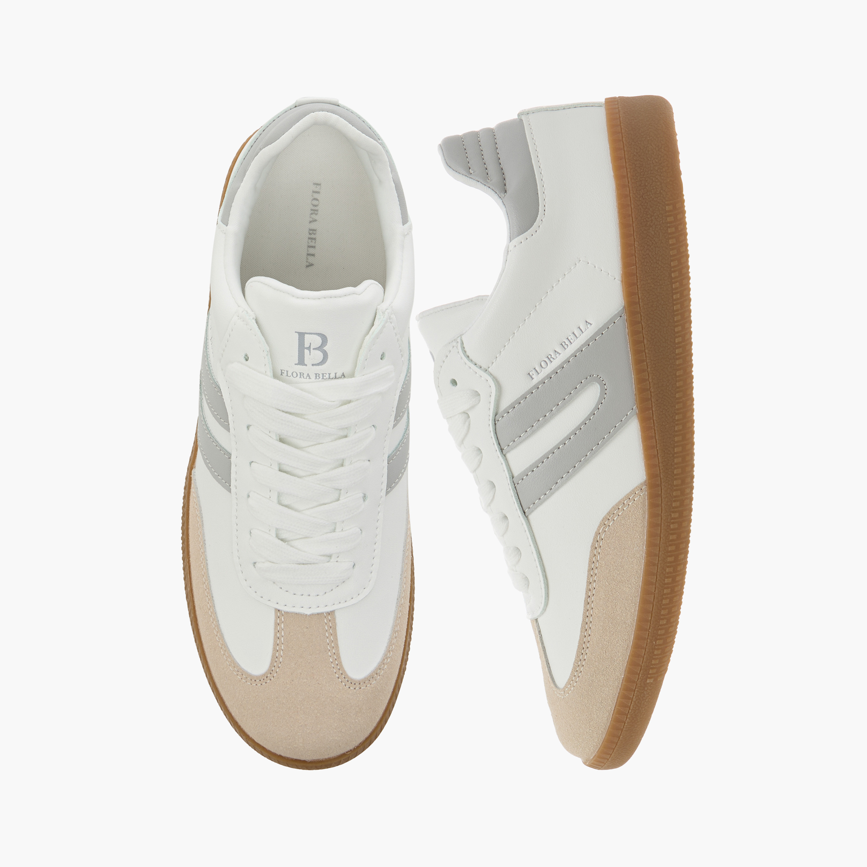 Flora Bella Panelled Sneakers with Lace-Up Closure-women-shoes-sneakers-image-1