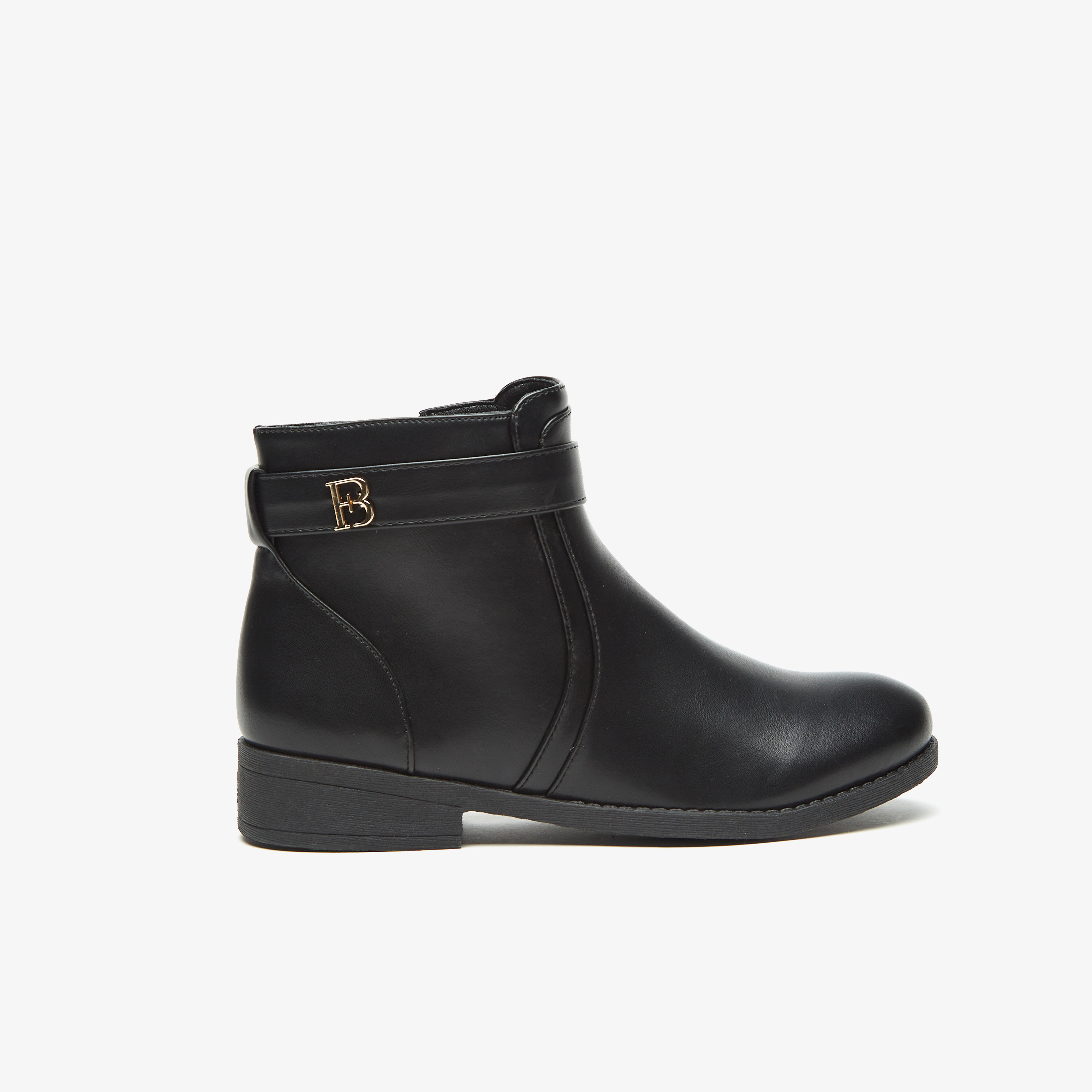 بوت سادة بطول الكاحل وسحاب إغلاق من فلورا بيلا-women-shoes-boots-image-2