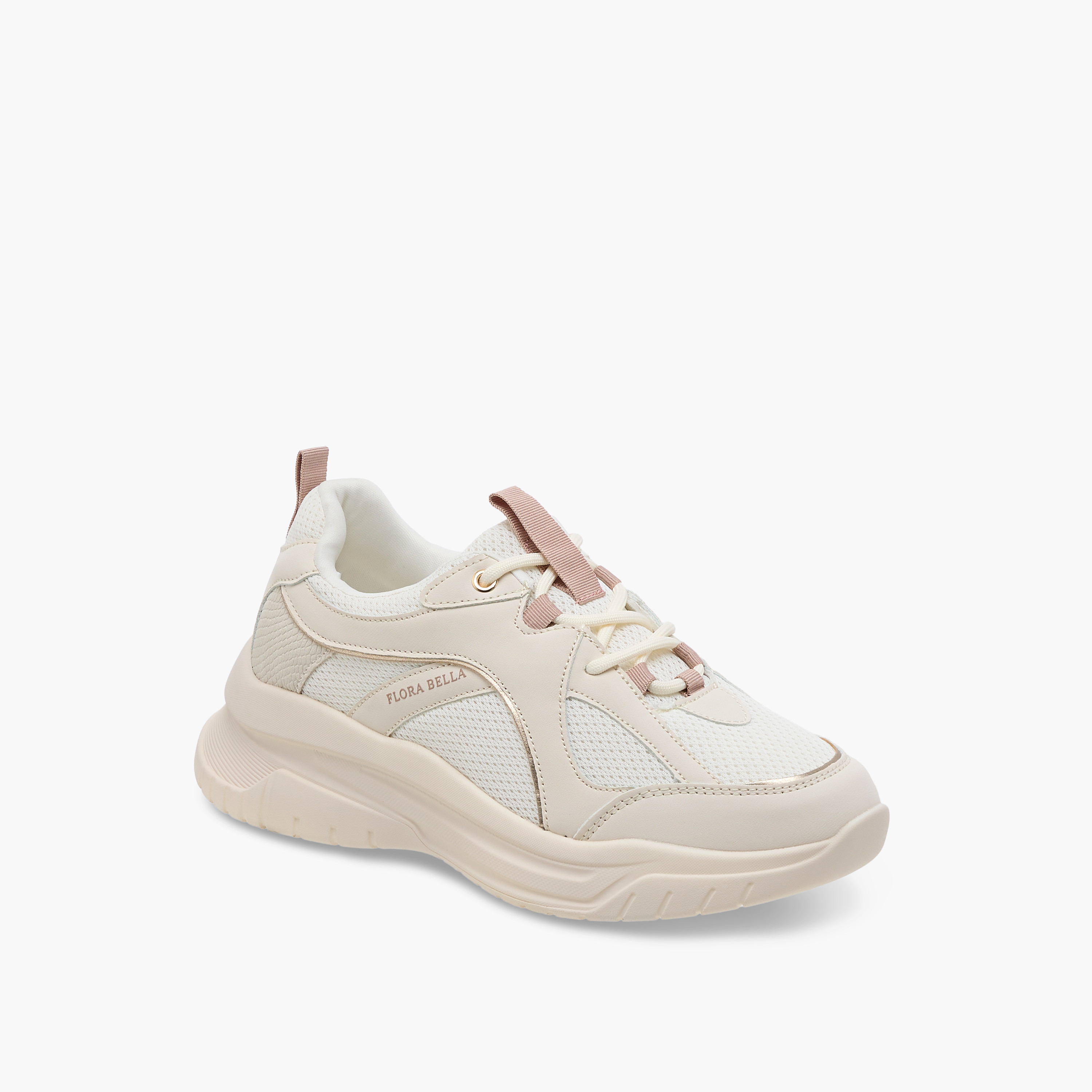 Flora Bella Panelled Sneakers with Lace-Up Closure-women-shoes-sneakers-image-2