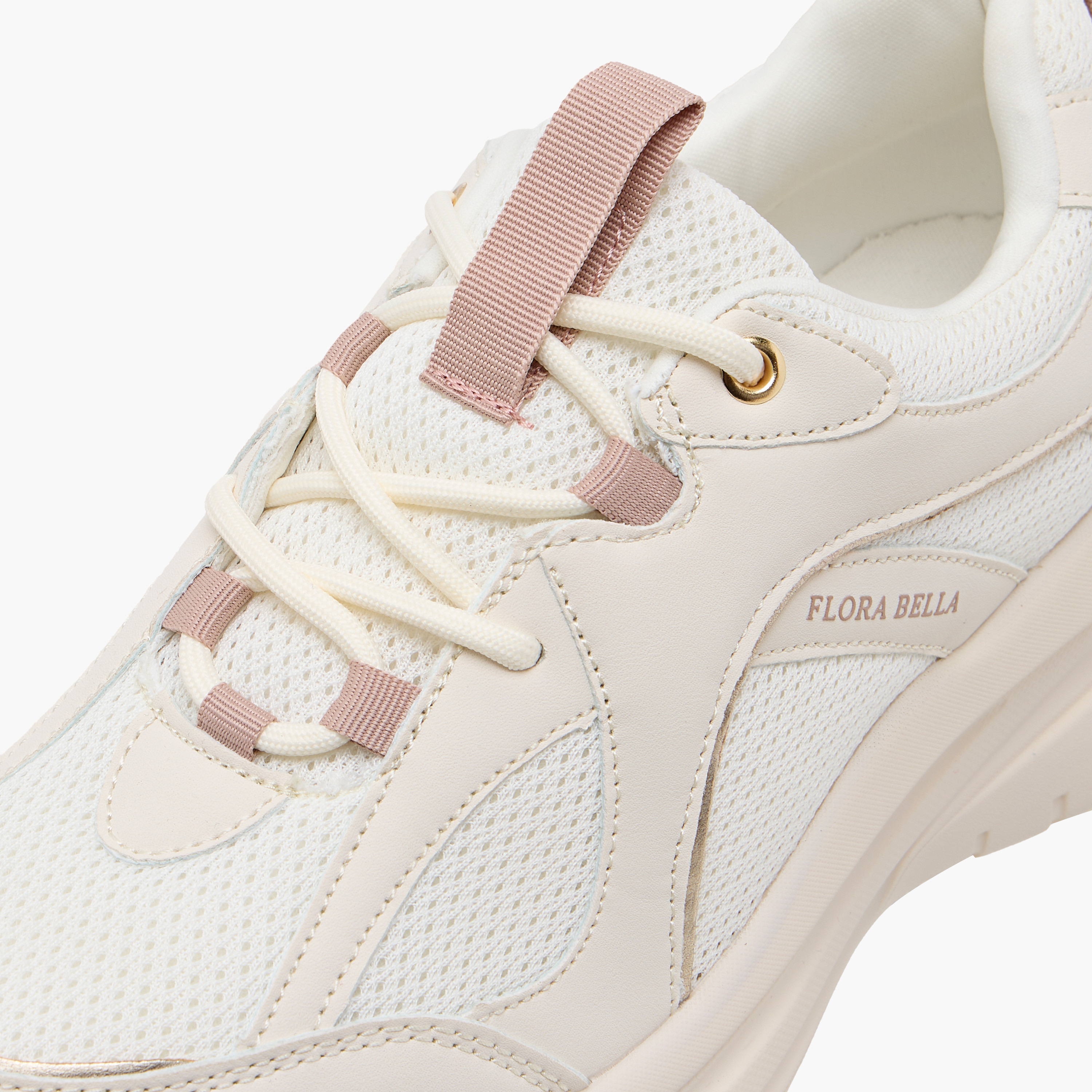 Flora Bella Panelled Sneakers with Lace-Up Closure-women-shoes-sneakers-image-4