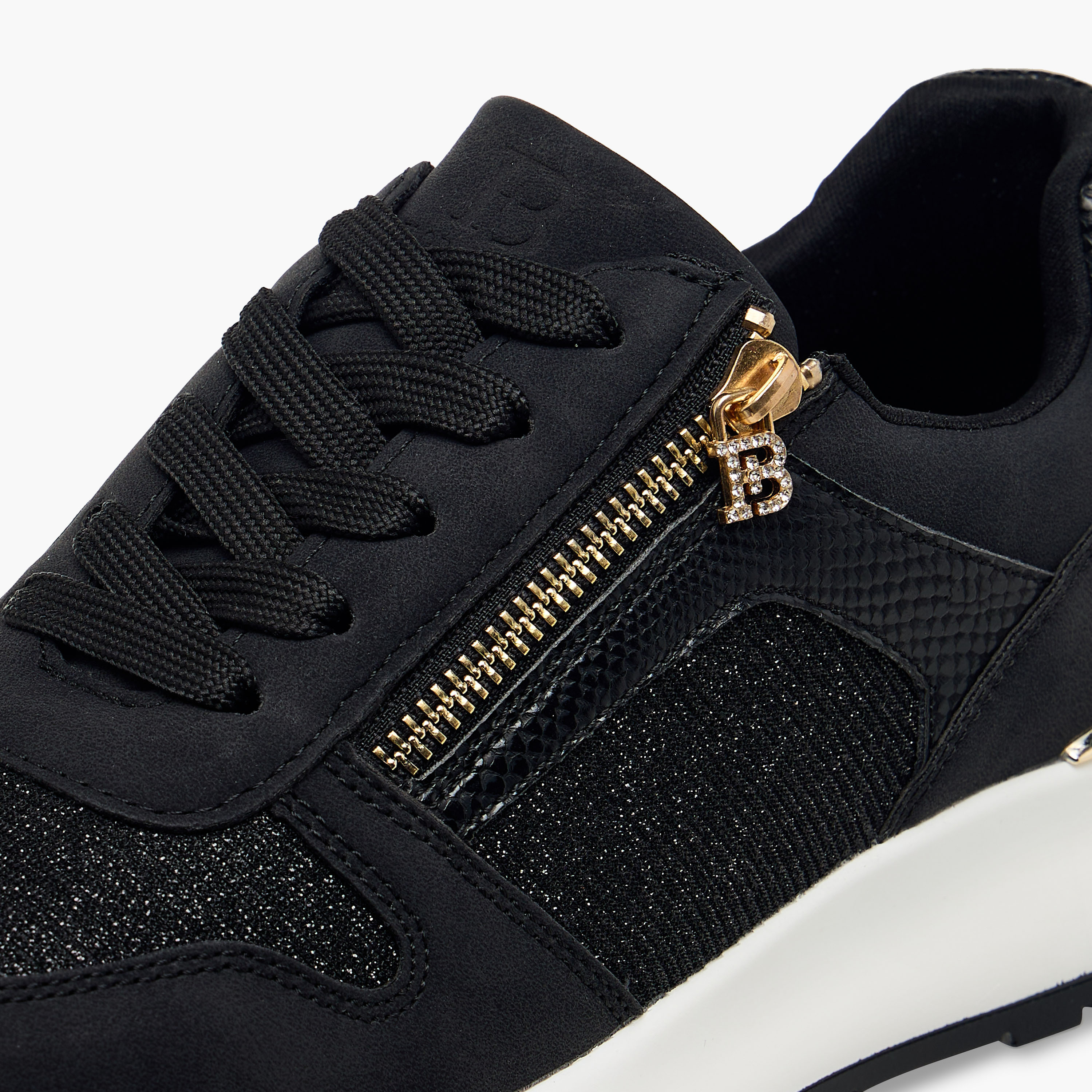 Flora Bella Glitter Panelled Sneakers with Lace-Up Closure-women-shoes-sneakers-image-4