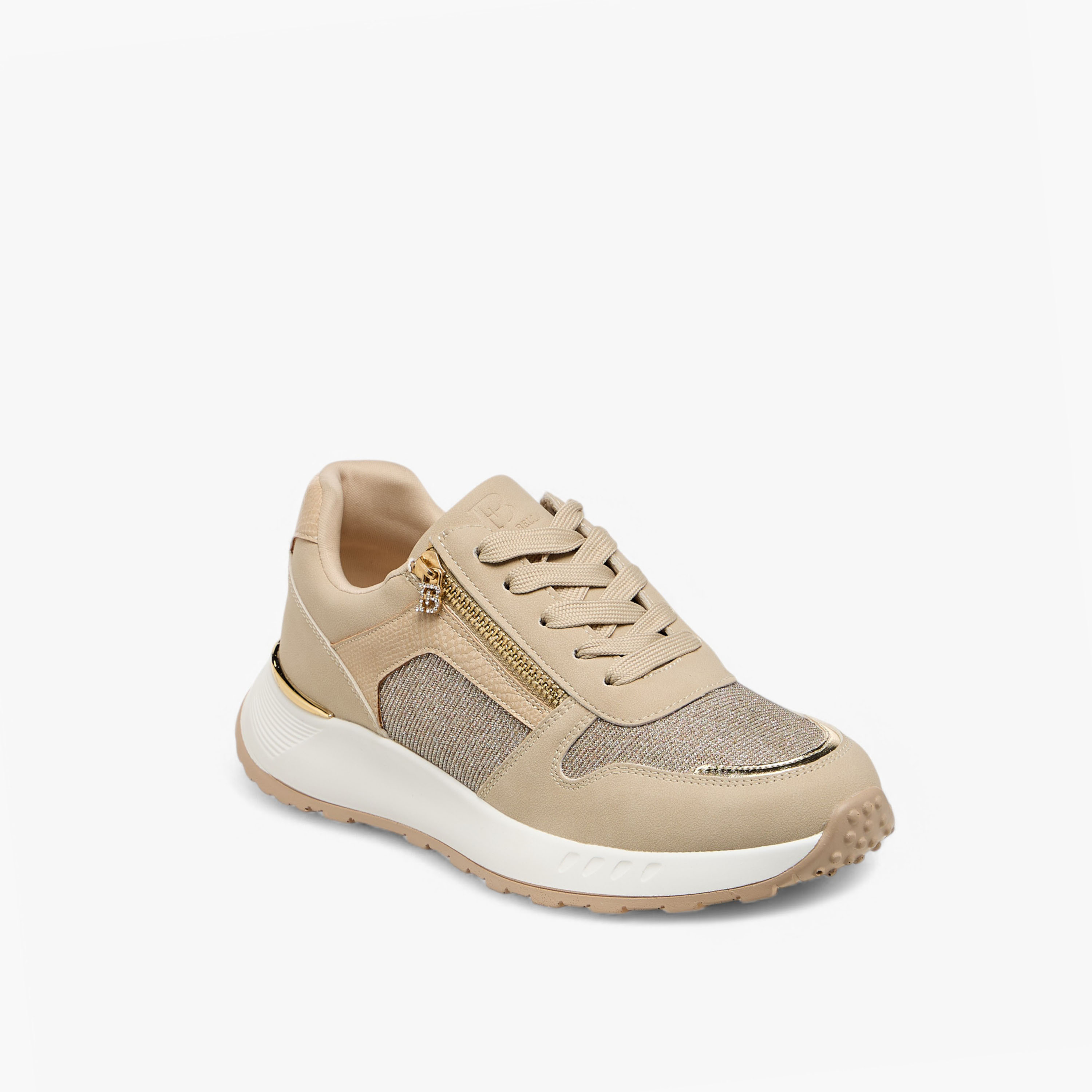 Flora Bella Glitter Panelled Sneakers with Lace-Up Closure-women-shoes-sneakers-image-2