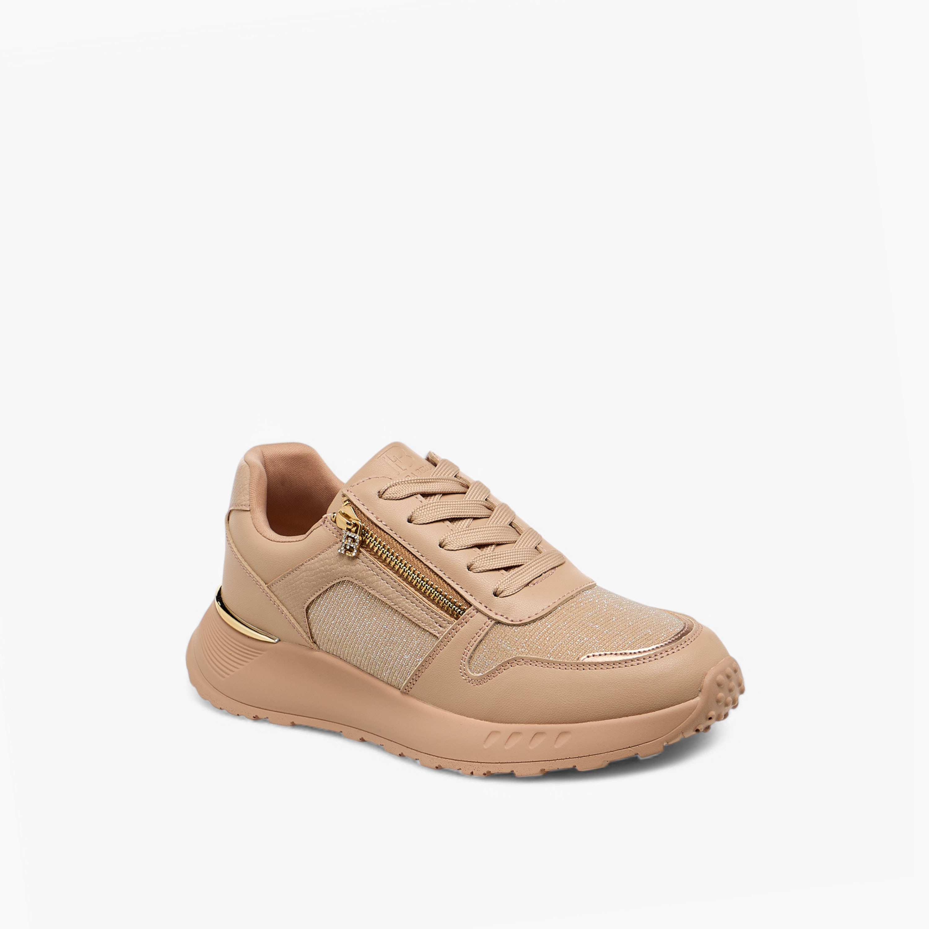 حذاء سنيكرز بألواح جليتر بارزة الملمس ورباط إغلاق من فلورا بيلا-women-shoes-sneakers-image-2
