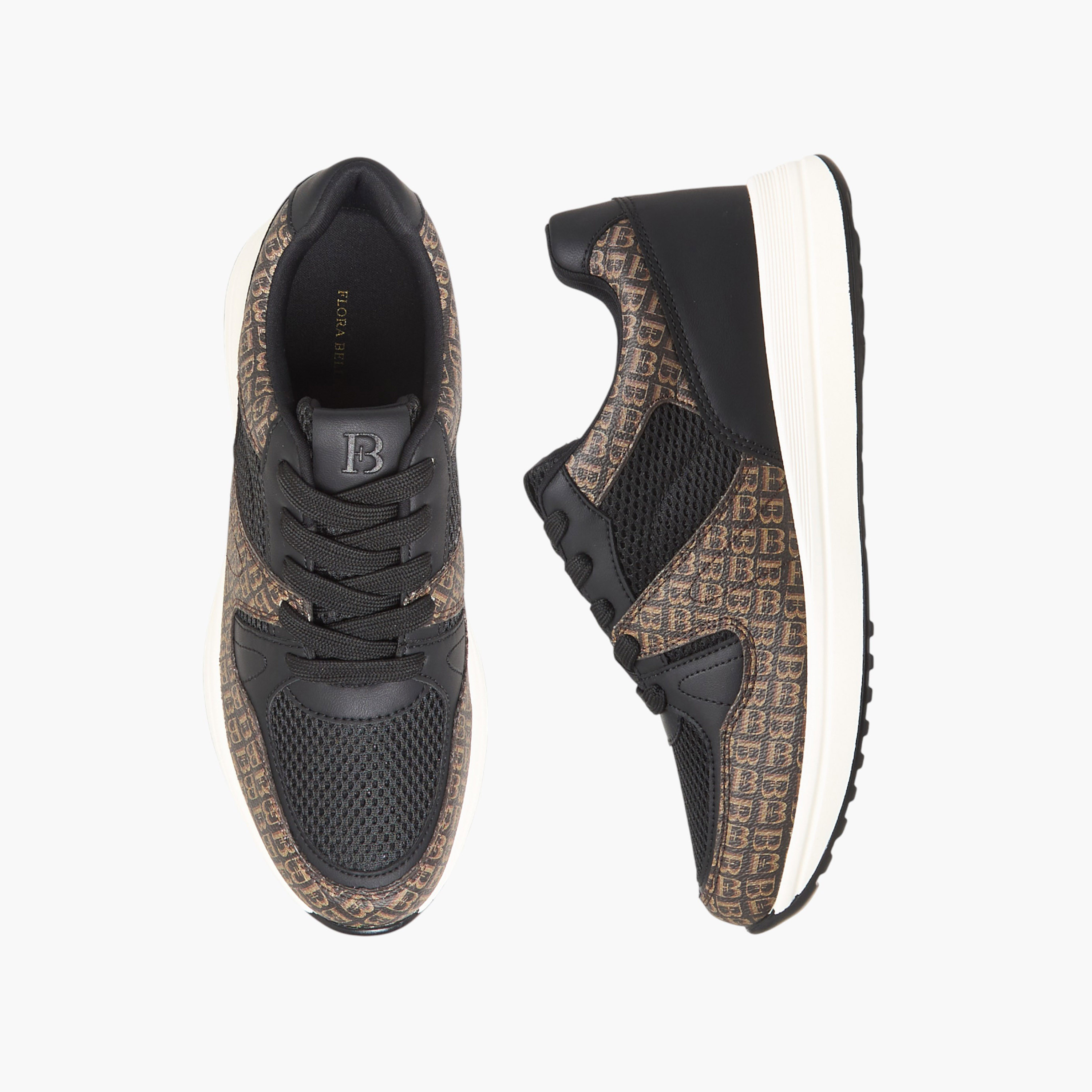 Flora Bella Women Mongram Print Lace-Up Sneakers-women-shoes-sneakers-image-1