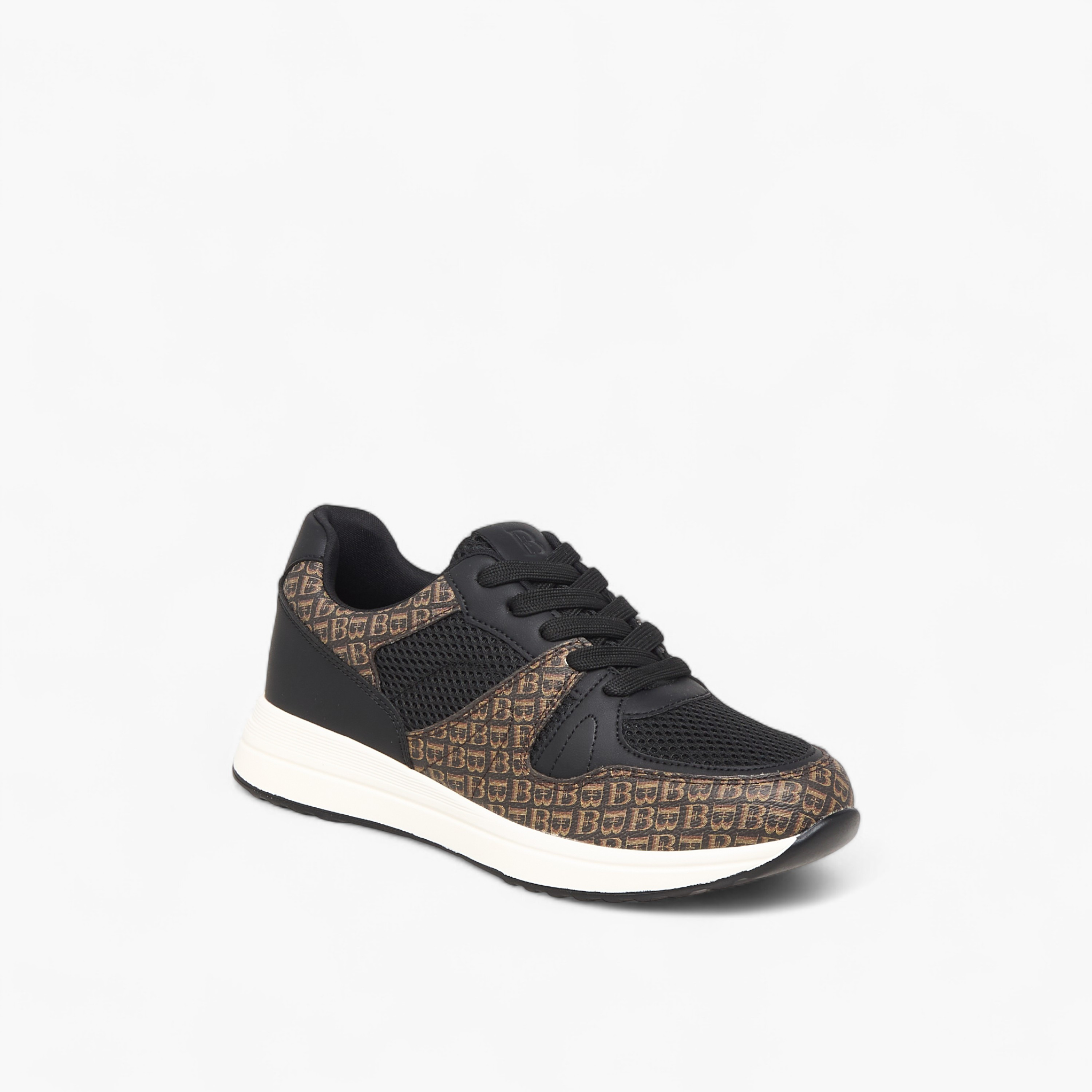 Flora Bella Women Mongram Print Lace-Up Sneakers-women-shoes-sneakers-image-2