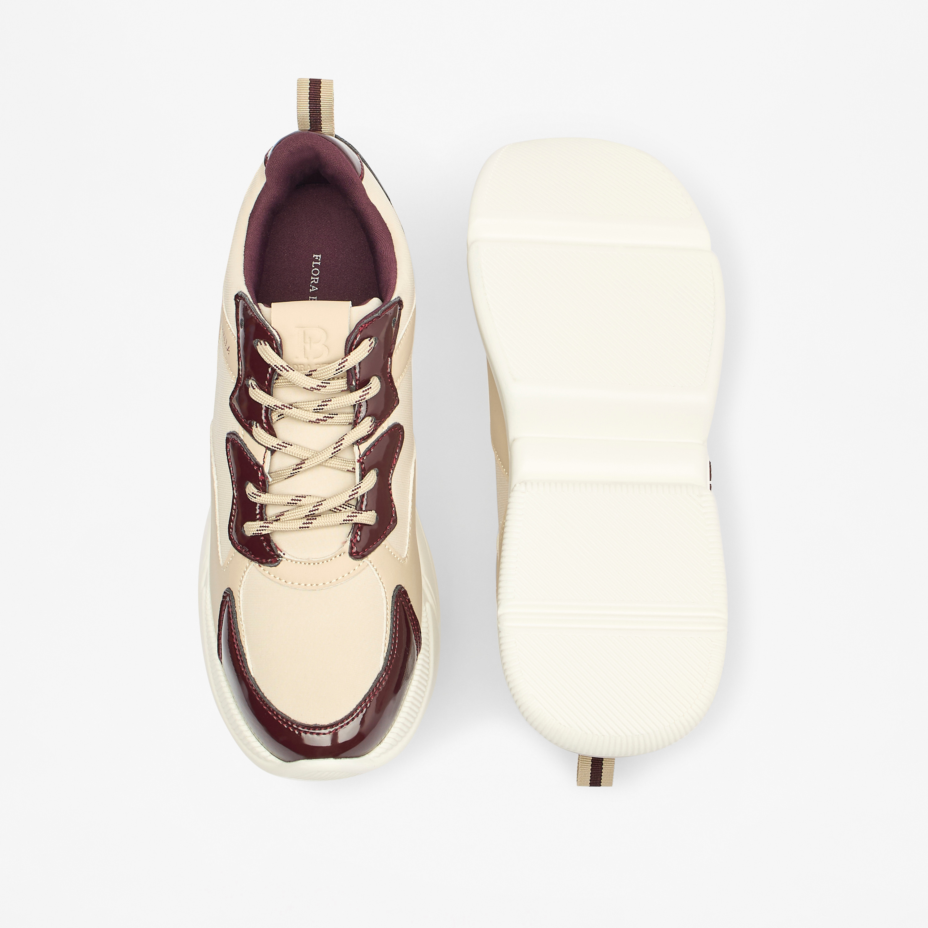 Flora Bella Monotone Lace-Up Low Ankle Sneakers with Pull Tabs-women-shoes-sneakers-image-4