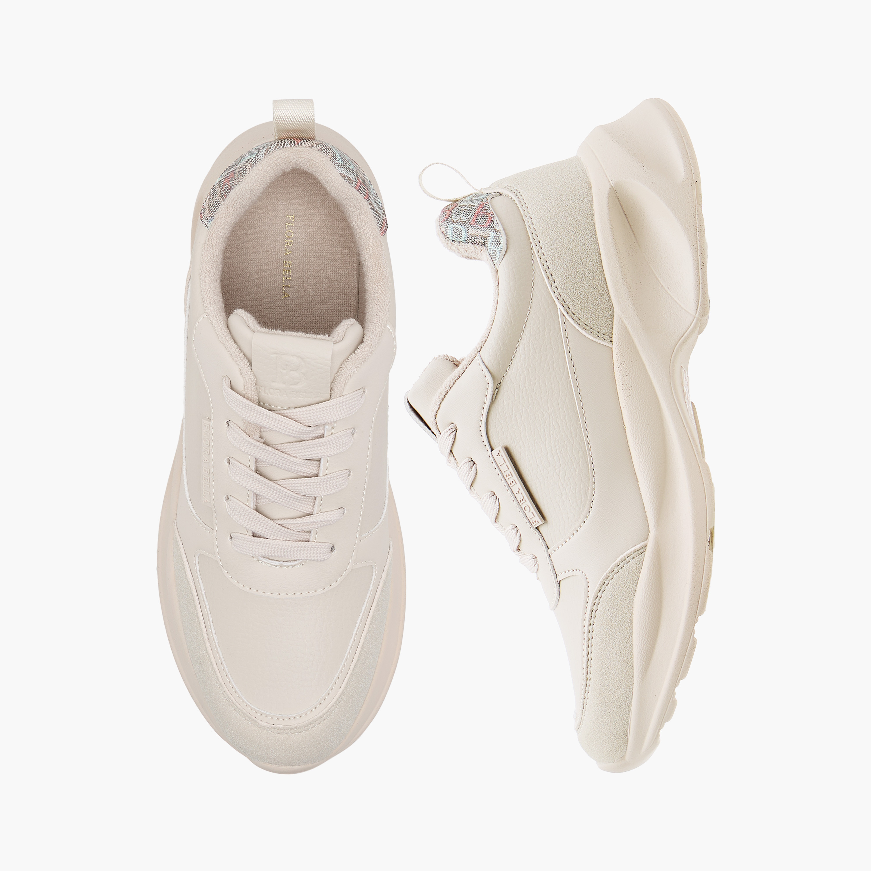 Flora Bella Logo Detail Sneakers with Lace-Up Closure-women-shoes-sneakers-image-1