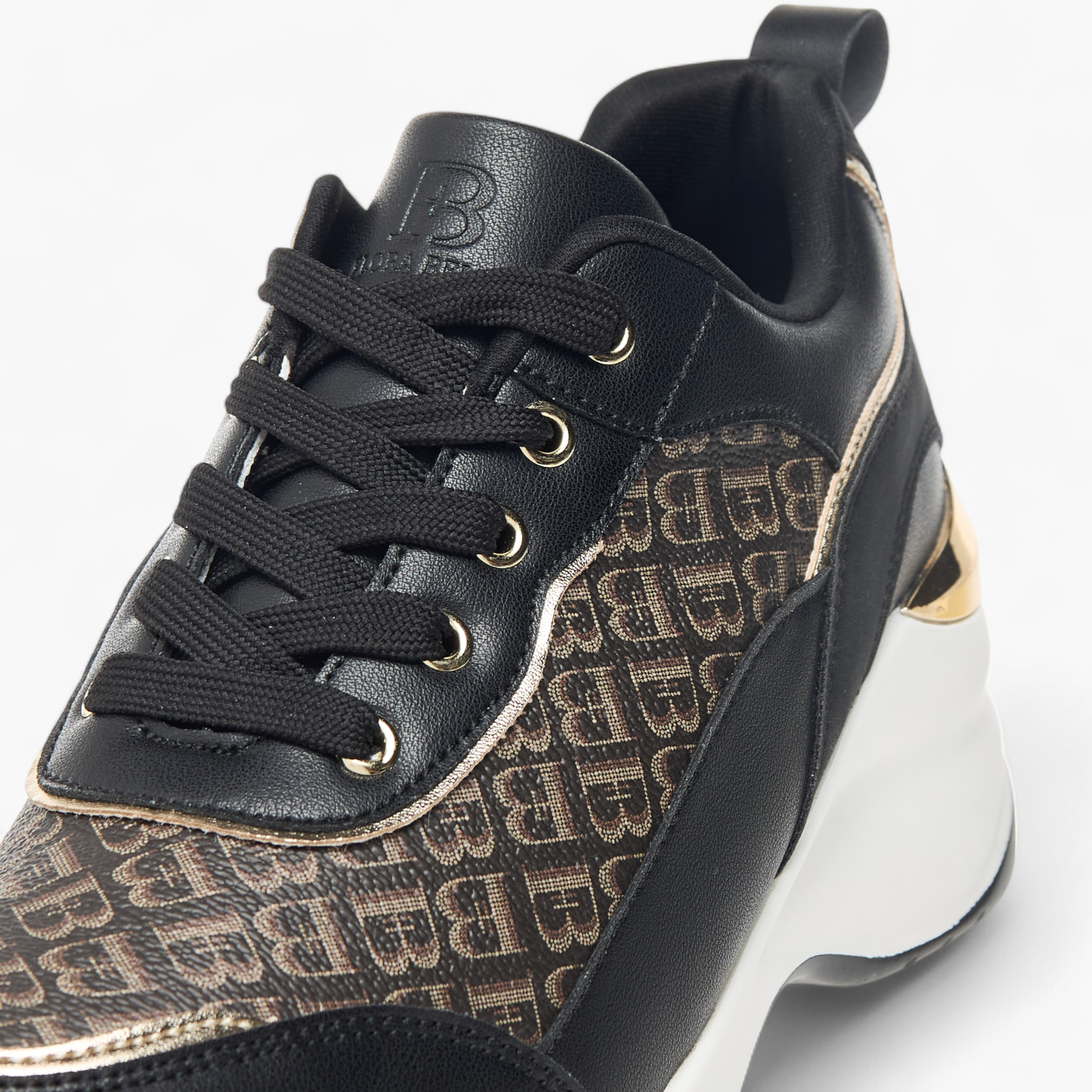 Flora Bella Monogram Textured Sneakers with Lace-Up Closure-women-shoes-sneakers-image-4