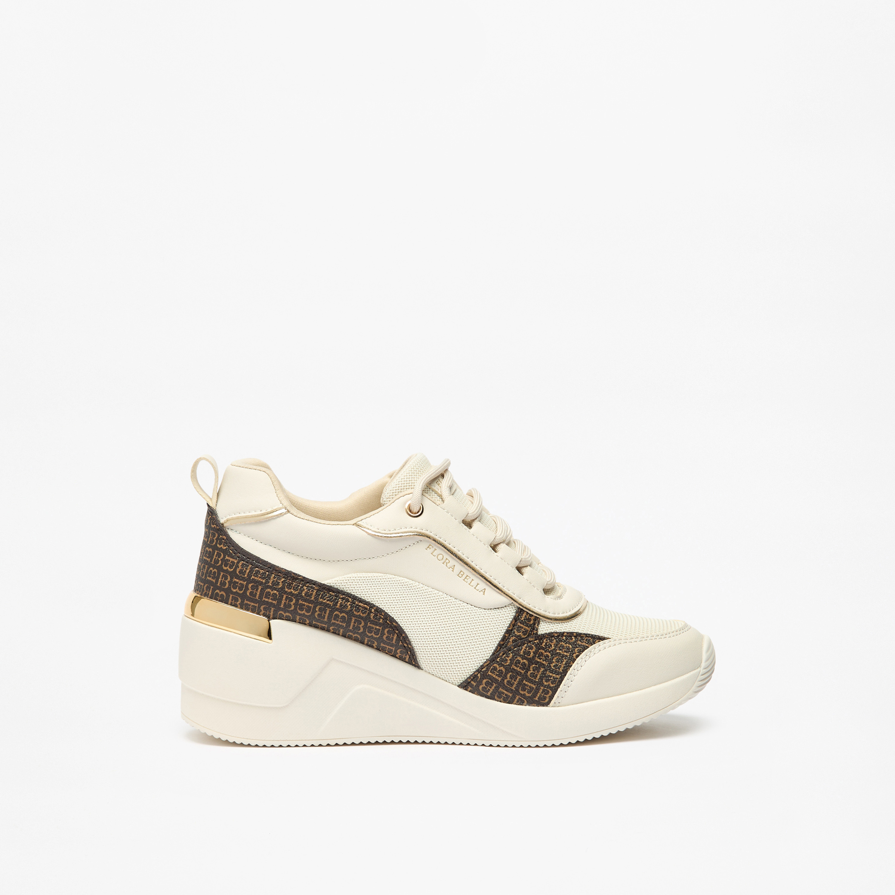Flora Bella Monogram Wedge Sneakers with Lace-Up Closure-women-shoes-sneakers-image-3