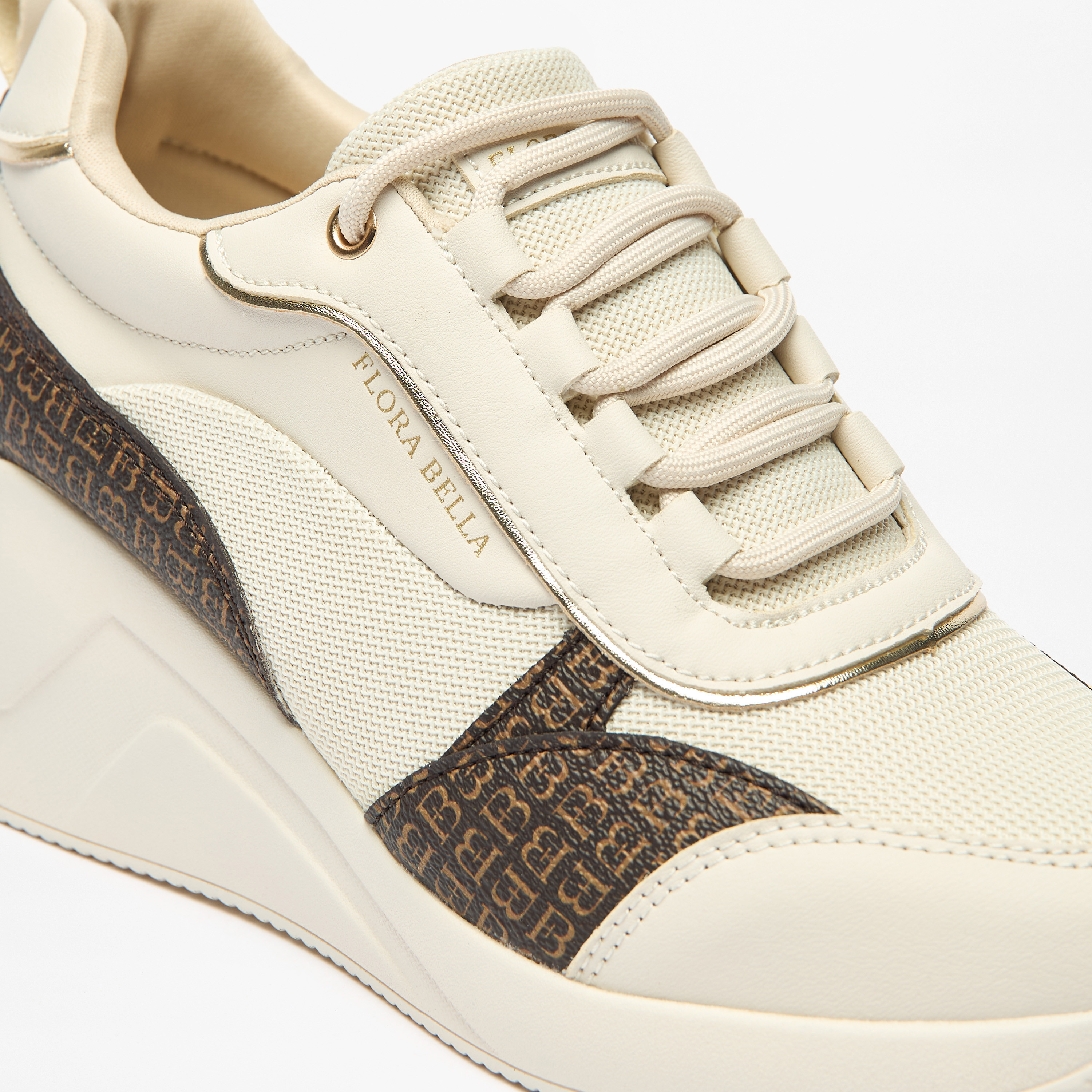 Flora Bella Monogram Wedge Sneakers with Lace-Up Closure-women-shoes-sneakers-image-5