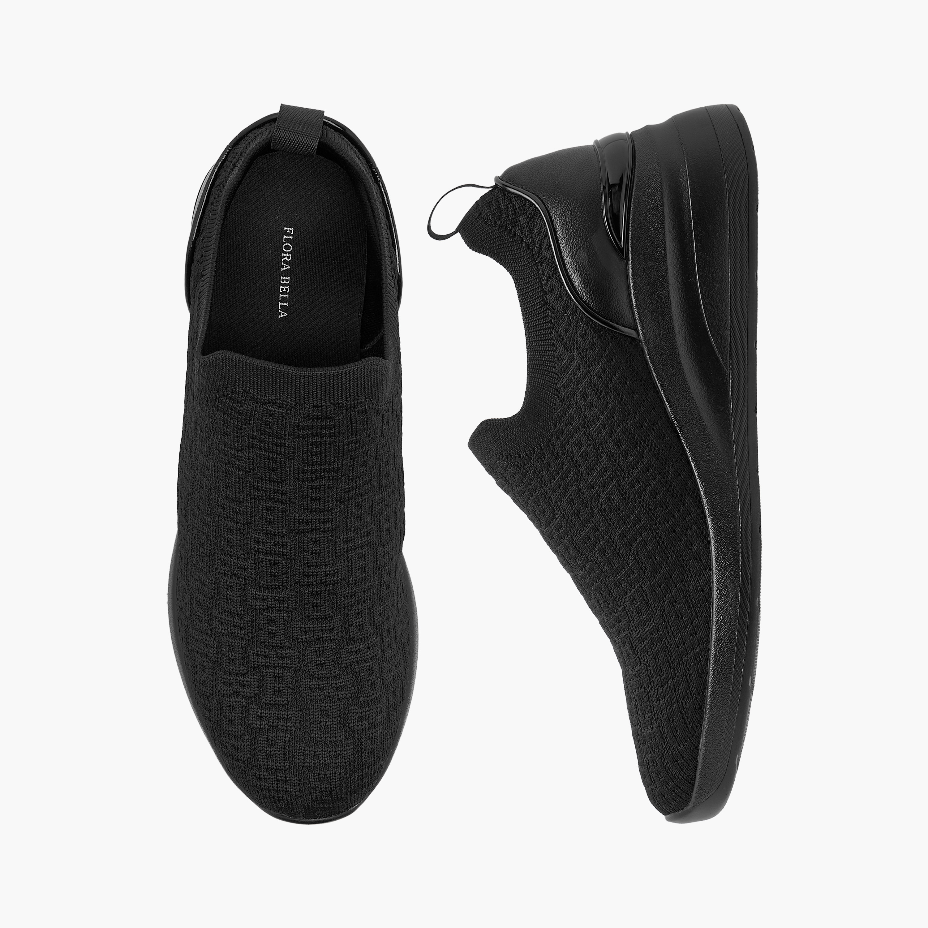 حذاء سنيكرز سهل الارتداء وبارز الملمس بنمط مونوجرام من فلورا بيلا-women-shoes-sneakers-image-1