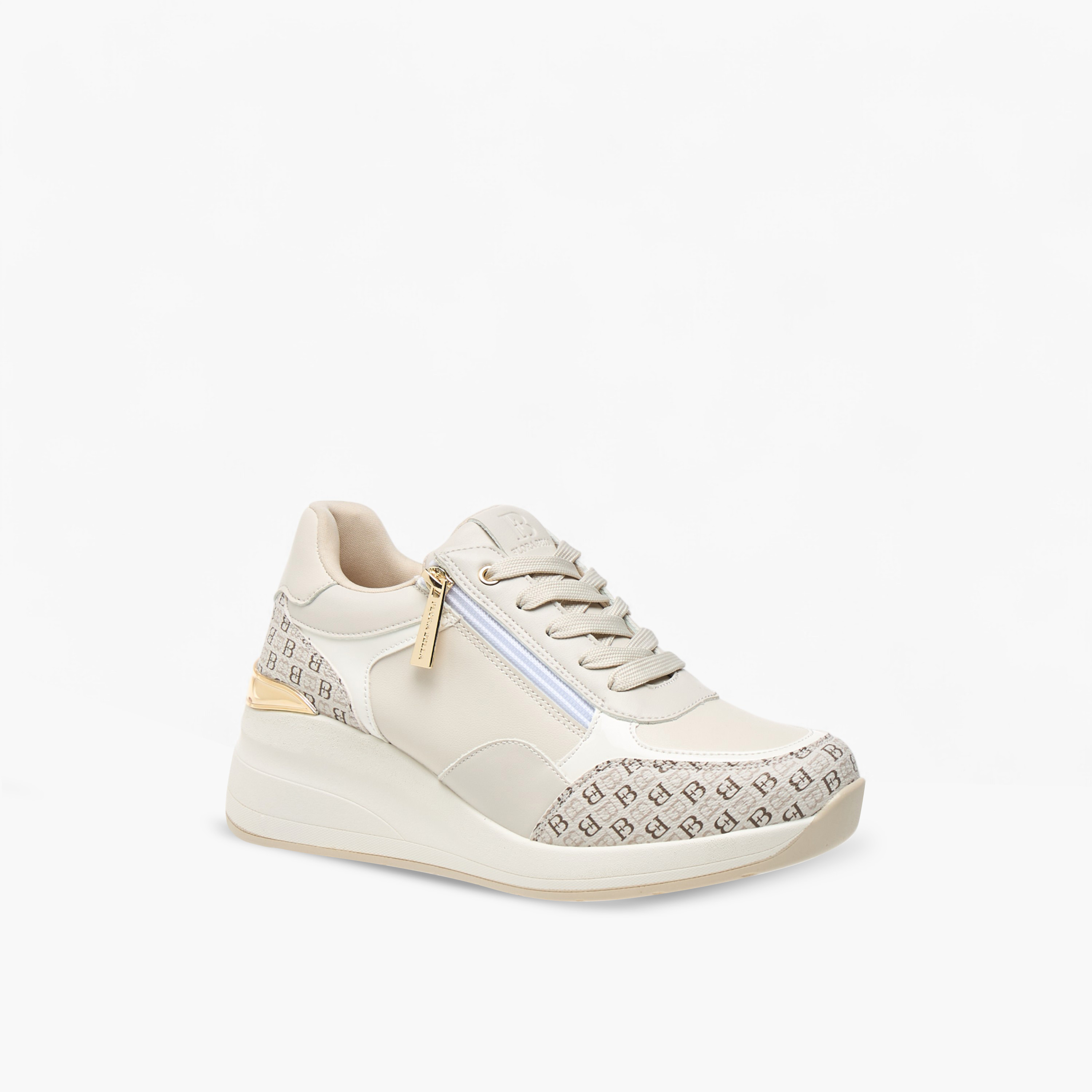 Flora Bella Monogram Print Sneakers with Lace-Up Closure-women-shoes-sneakers-image-2