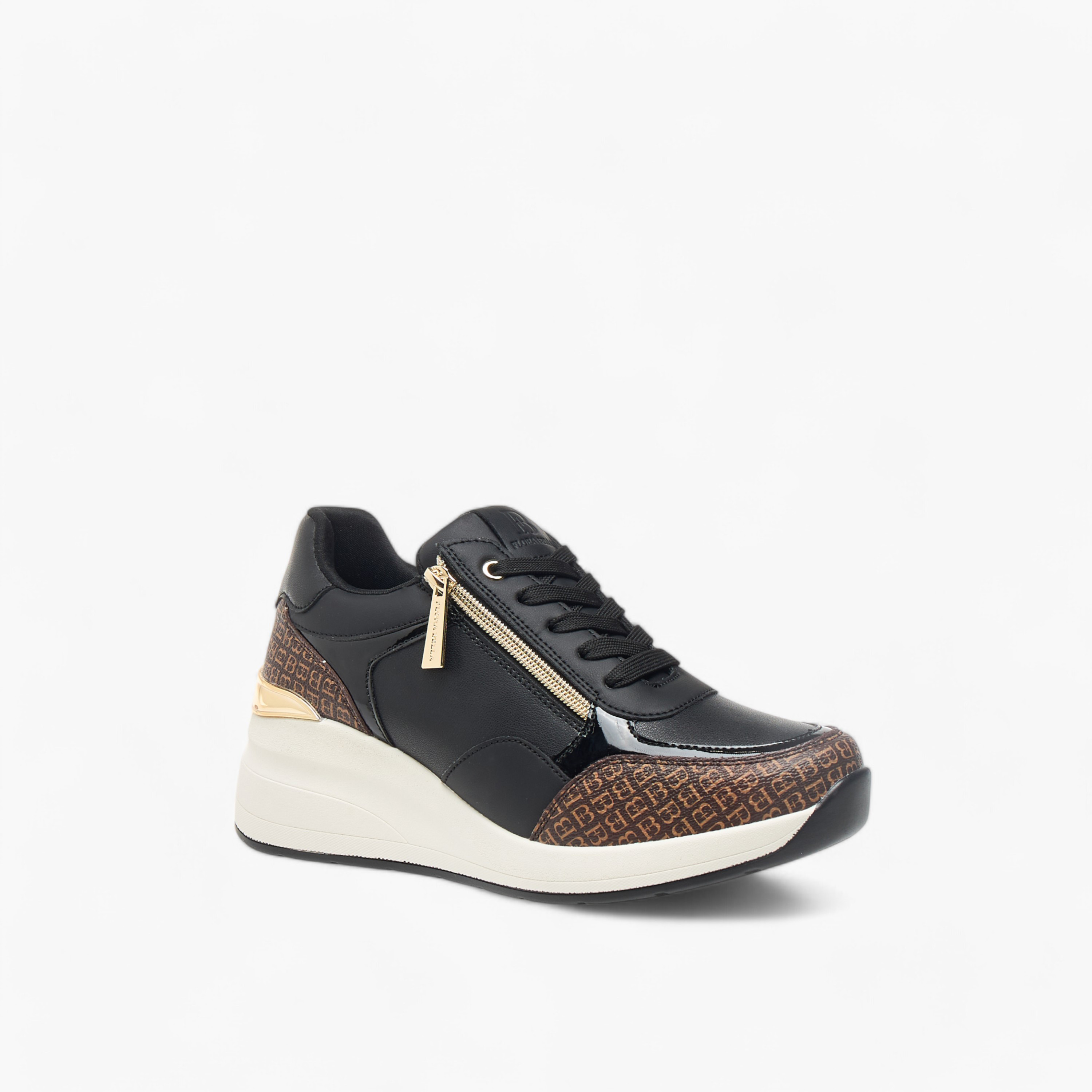 Flora Bella Monogram Print Sneakers with Lace-Up Closure-women-shoes-sneakers-image-2