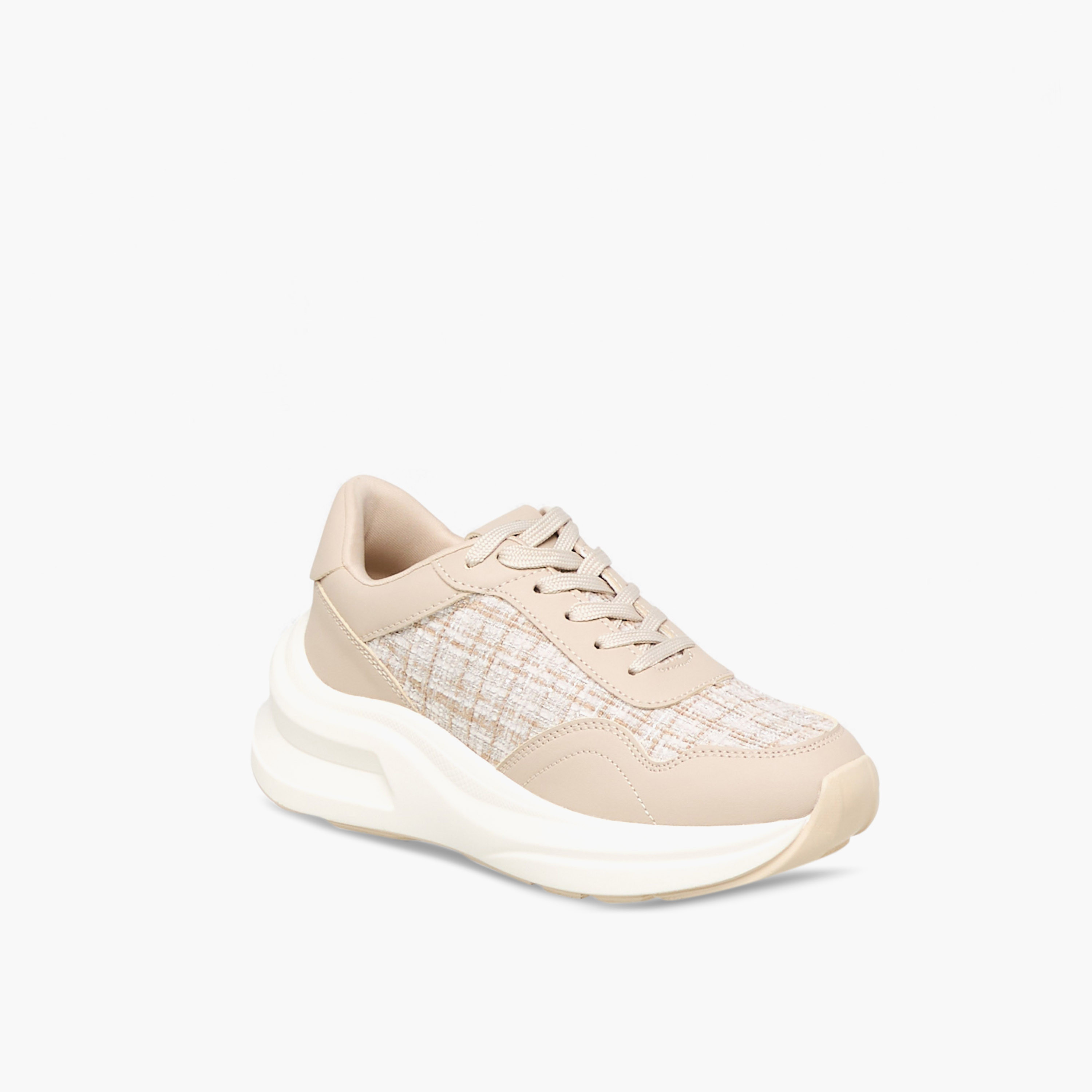 Flora Bella Women Panelled Lace-Up Sneakers-women-shoes-sneakers-image-2