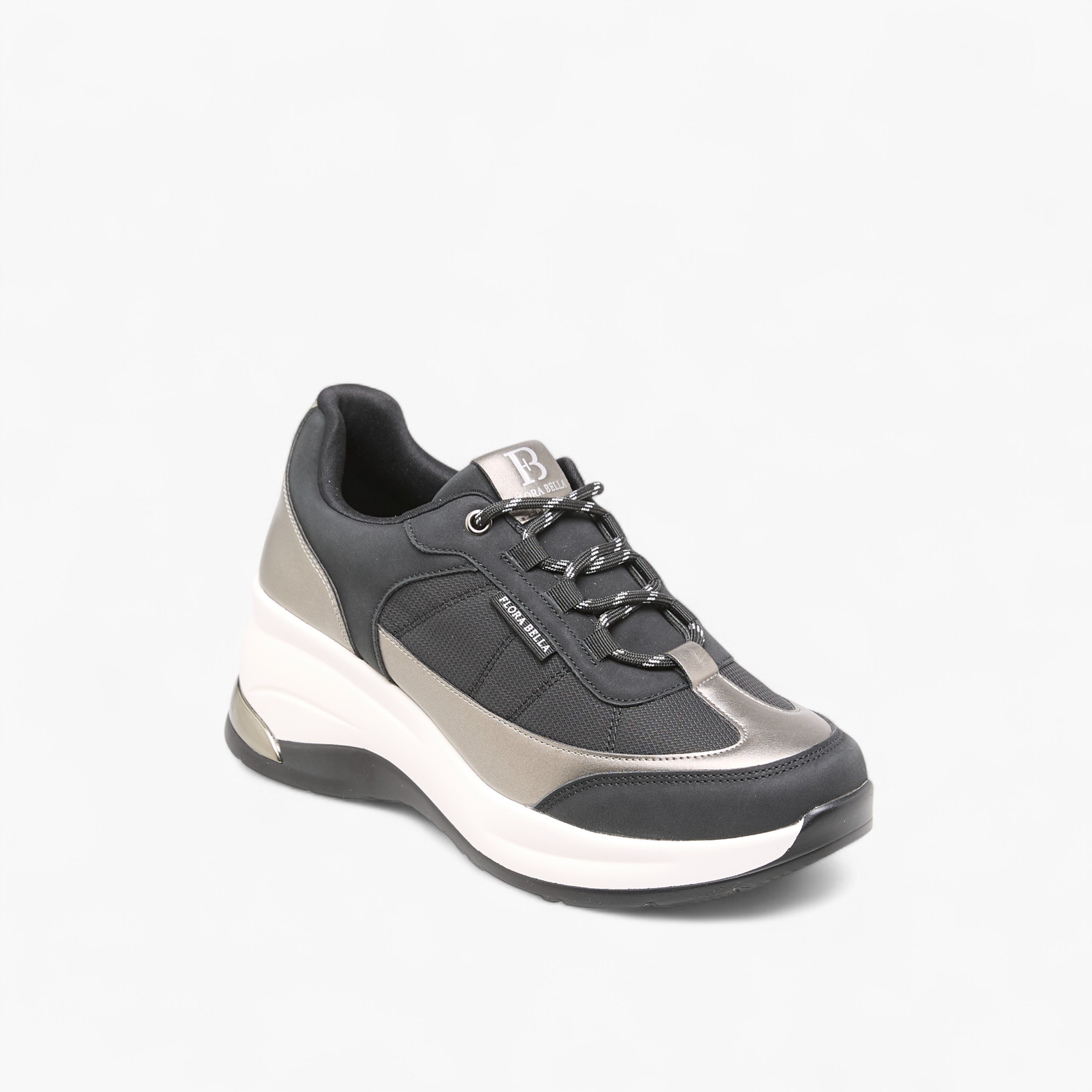 Flora Bella Panelled Sneakers with Lace-Up Closure-women-shoes-sneakers-image-2