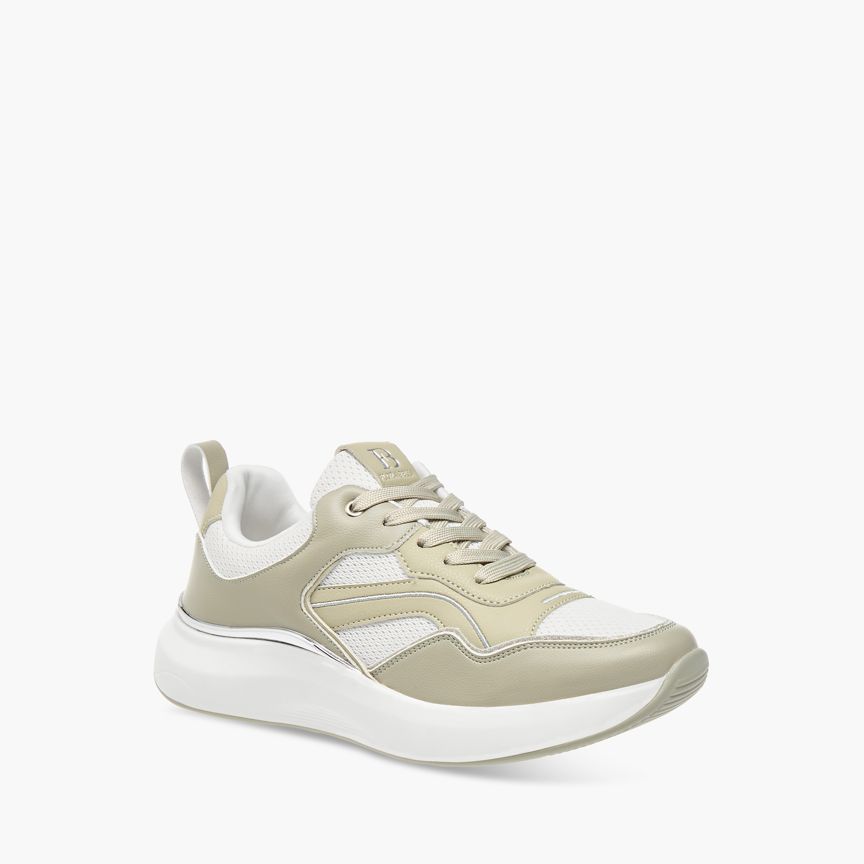 Flora Bella Panelled Ankle Sneakers with Lace-Up Closure-women-shoes-sneakers-image-2