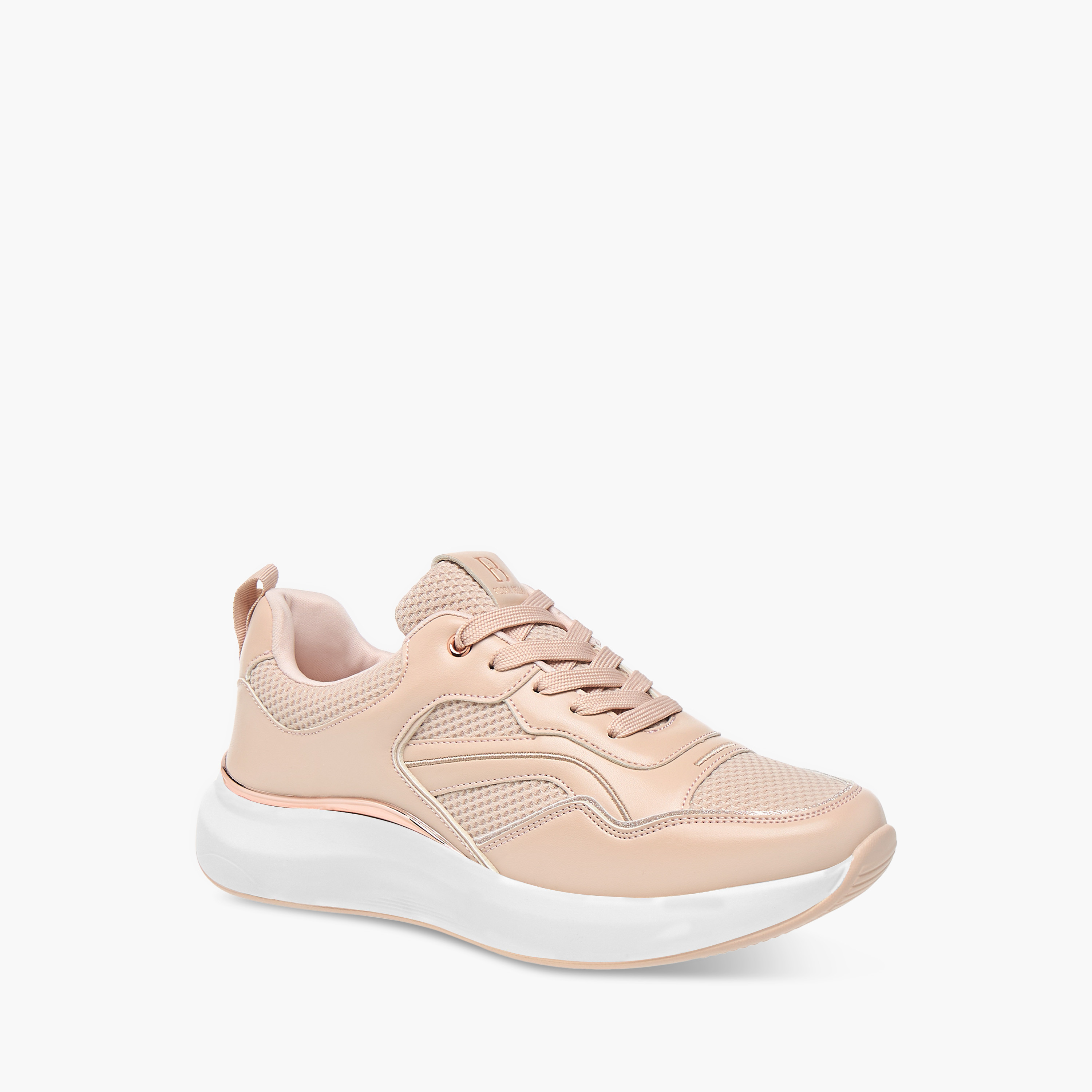 Flora Bella Panelled Ankle Sneakers with Lace-Up Closure-women-shoes-sneakers-image-2