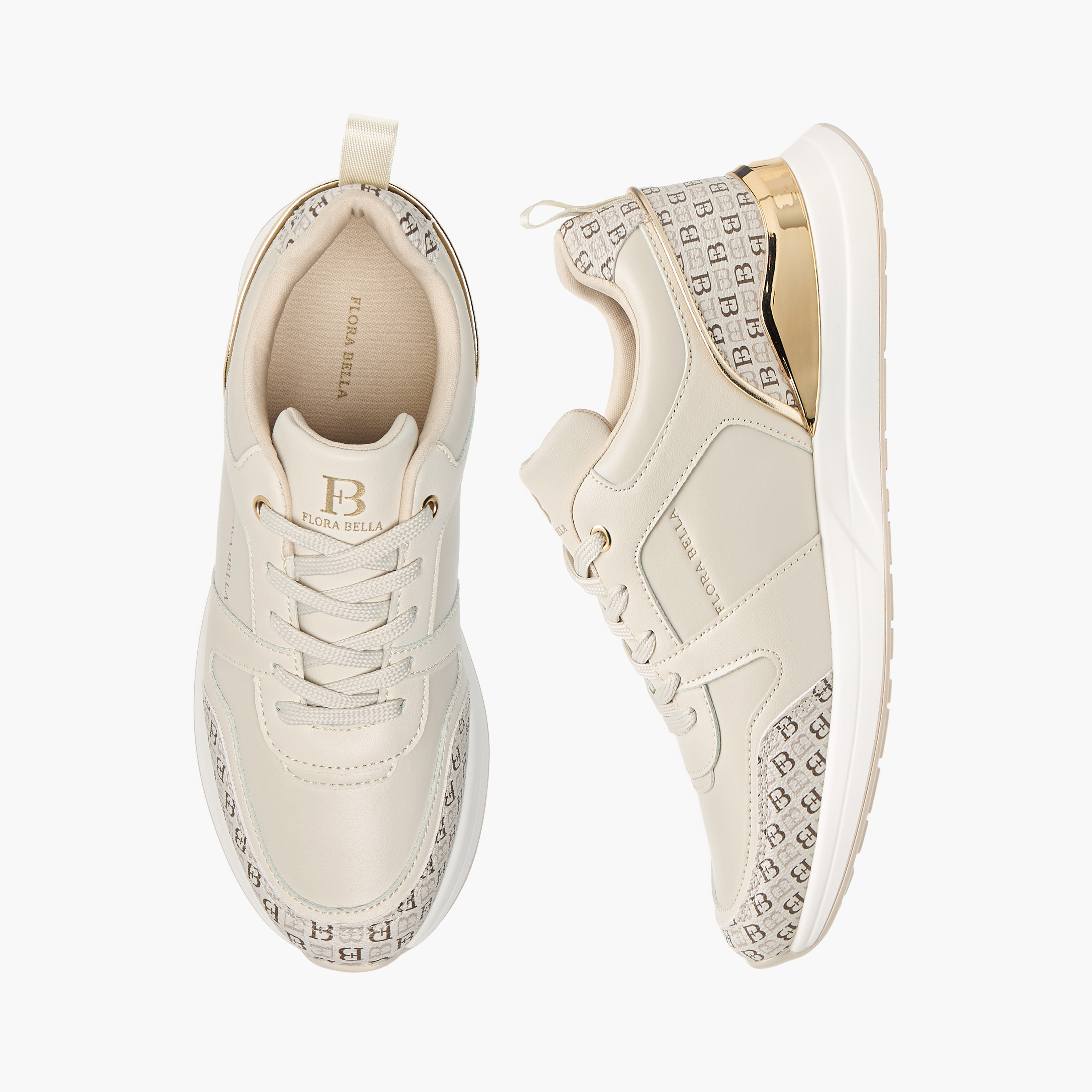 Flora Bella Monogram Print Sneakers with Lace-Up Closure-women-shoes-sneakers-image-1