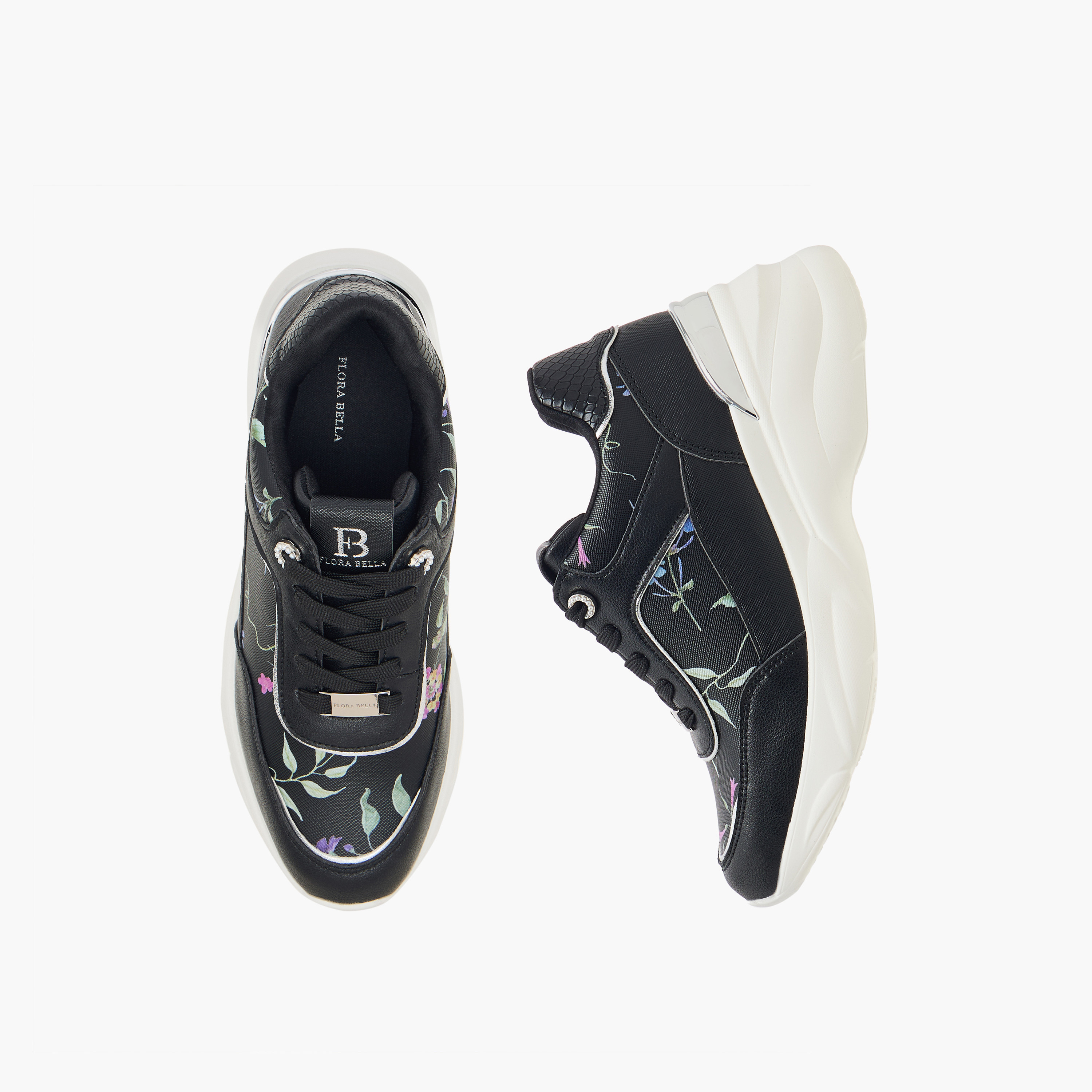 Flora Bella Floral Print Sneakers with Lace-Up Closure-women-shoes-sneakers-image-1