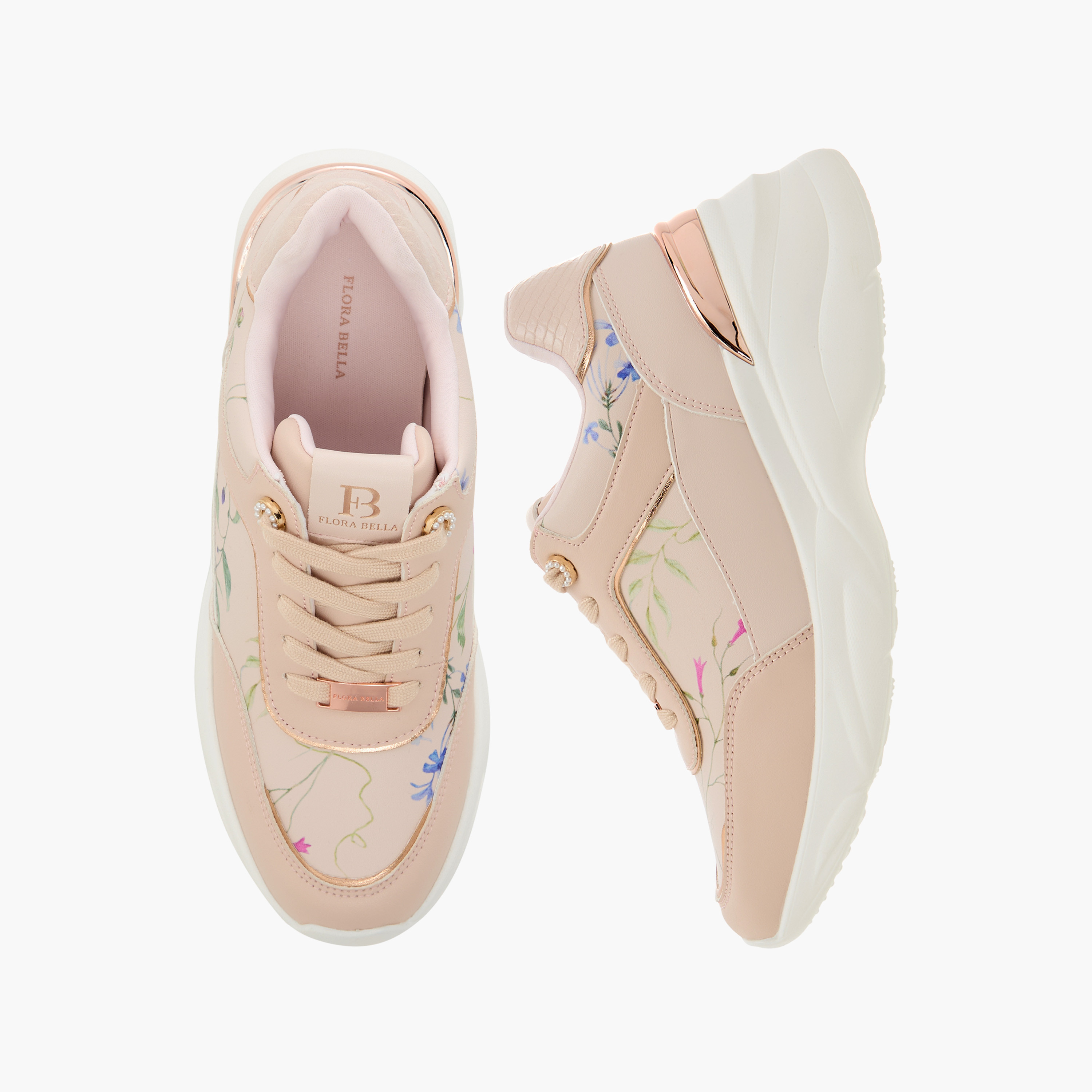 Flora Bella Floral Print Sneakers with Lace-Up Closure-women-shoes-sneakers-image-1