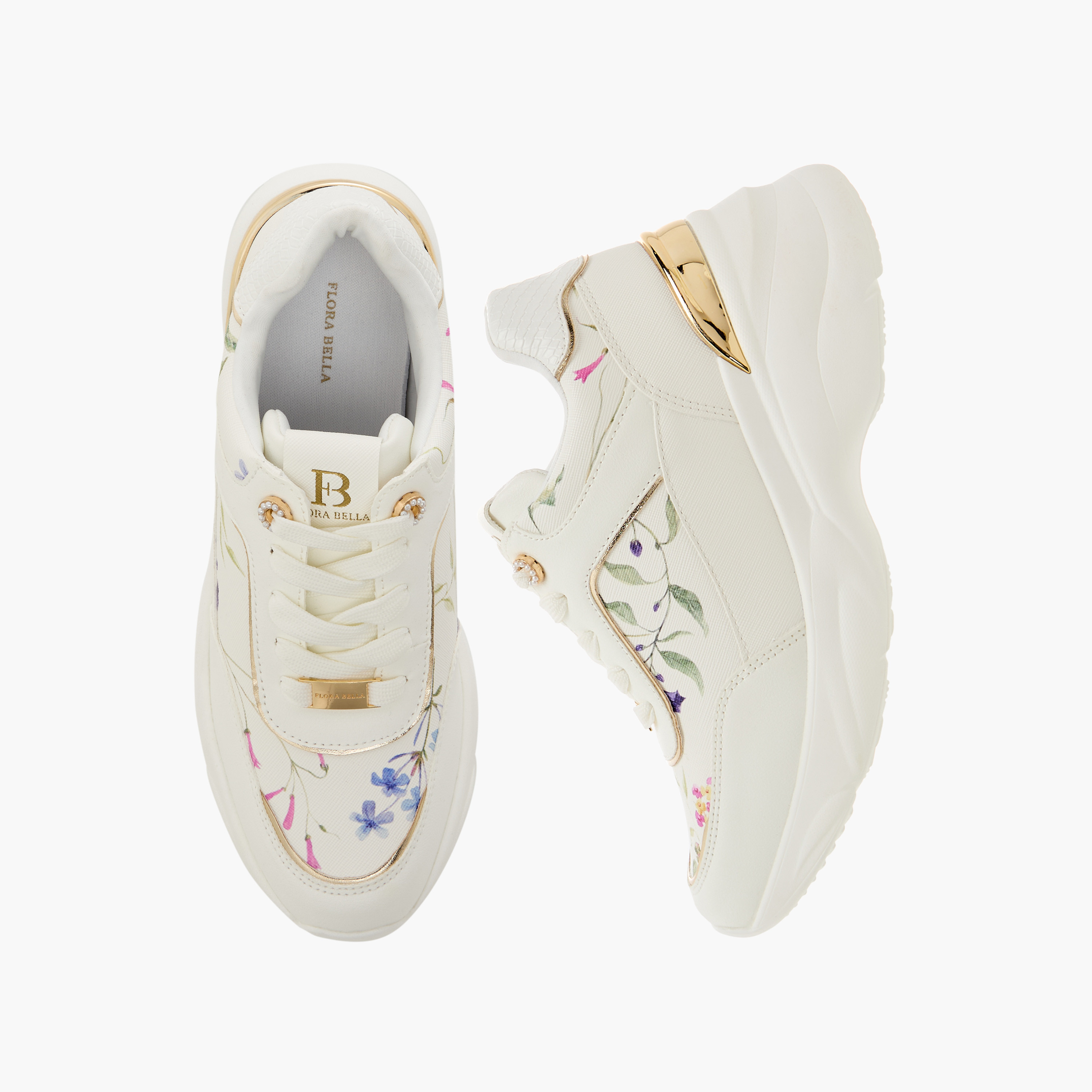 Flora Bella Floral Print Sneakers with Lace-Up Closure-women-shoes-sneakers-image-1