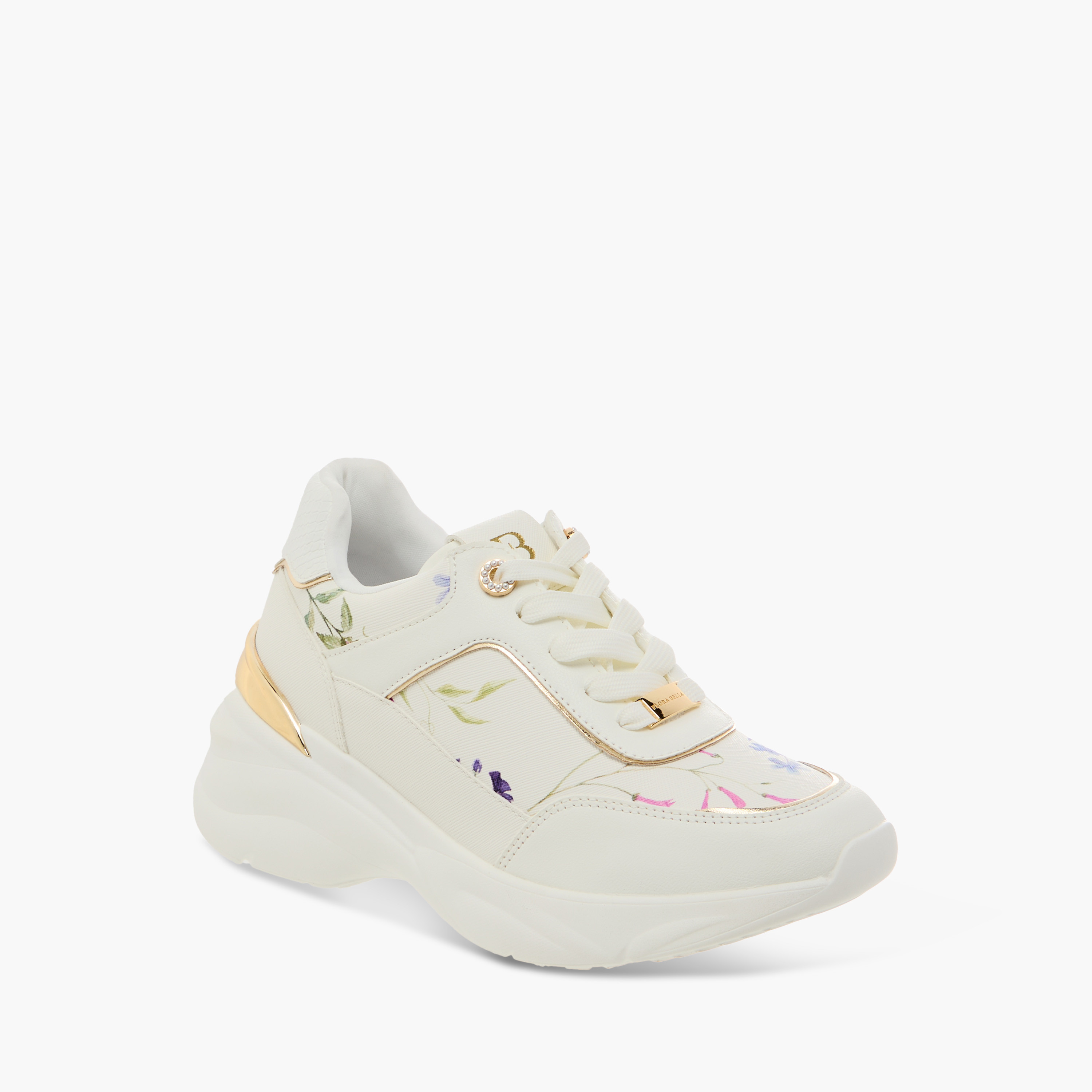 Flora Bella Floral Print Sneakers with Lace-Up Closure-women-shoes-sneakers-image-2